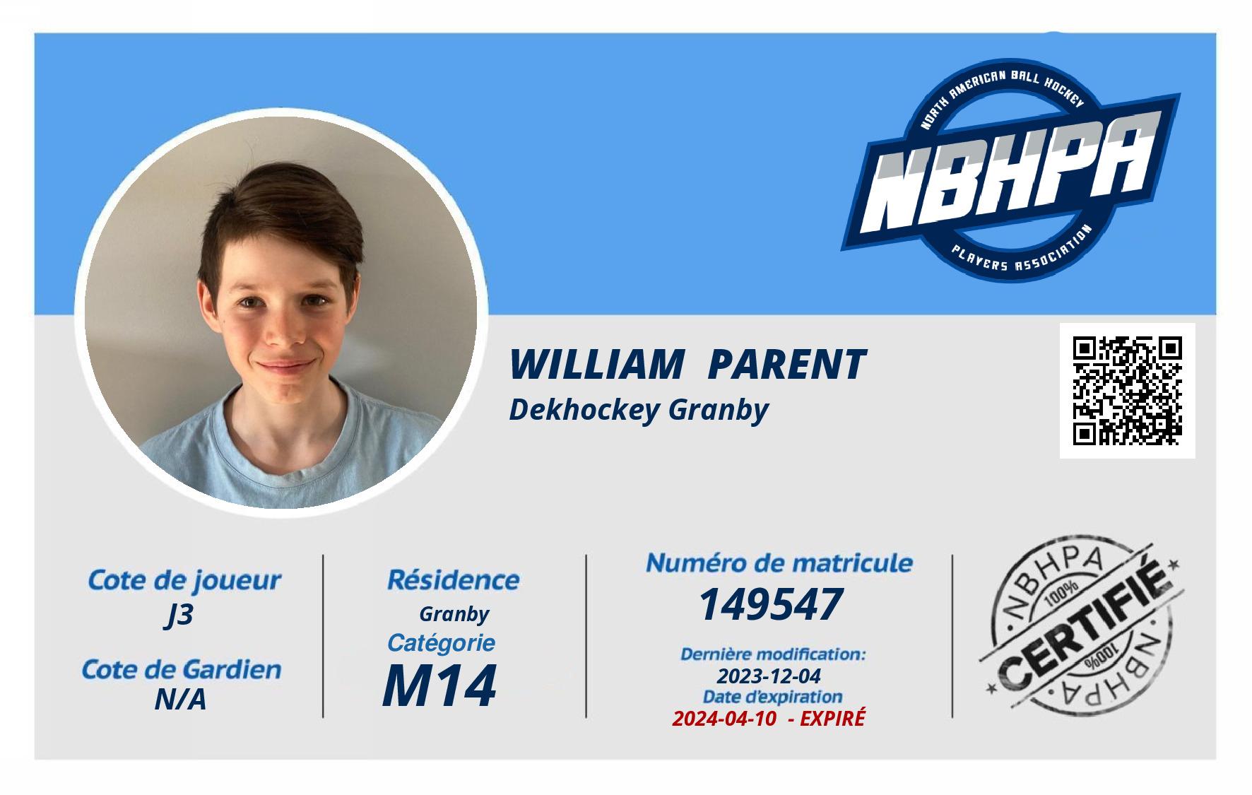 William  Parent