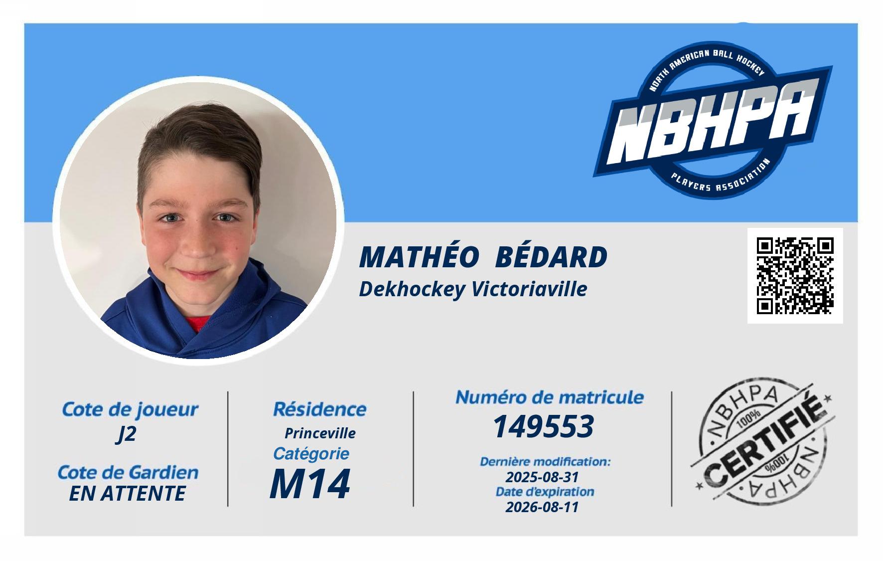 Mathéo  Bédard 