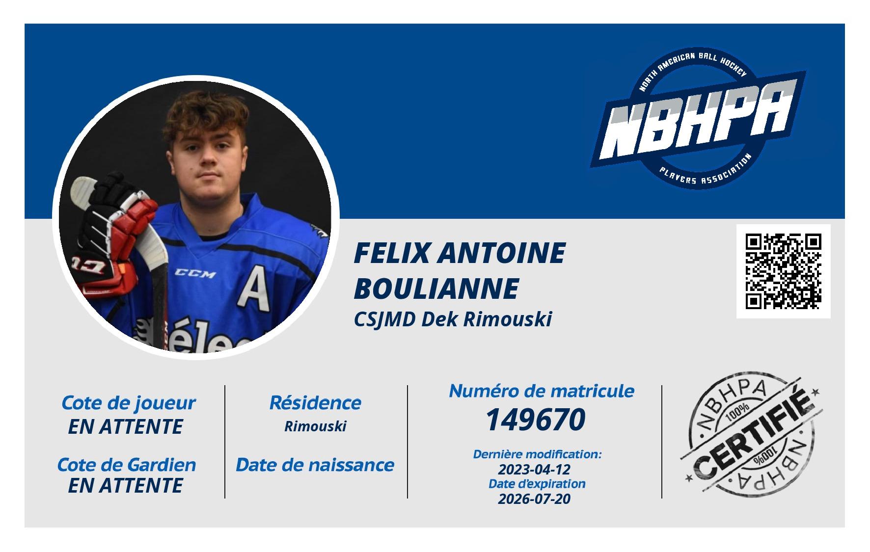 Felix Antoine  Boulianne