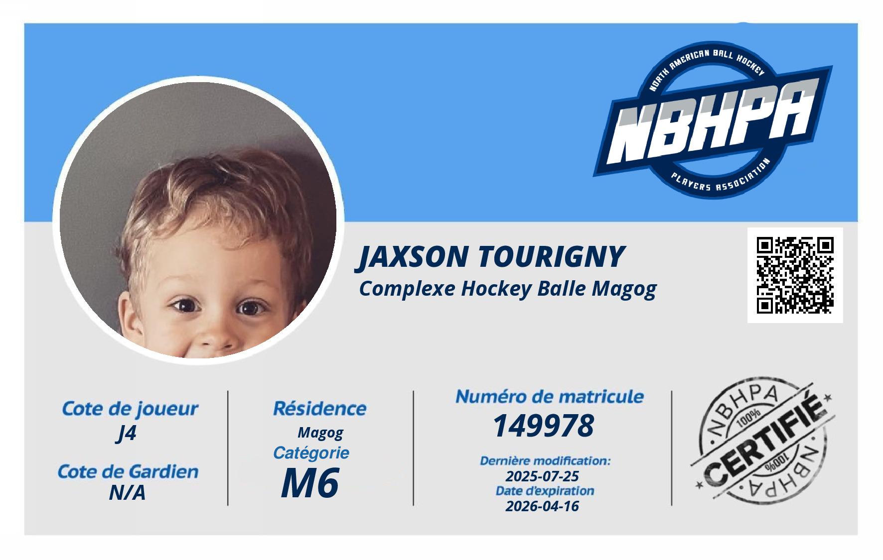 Jaxson Tourigny