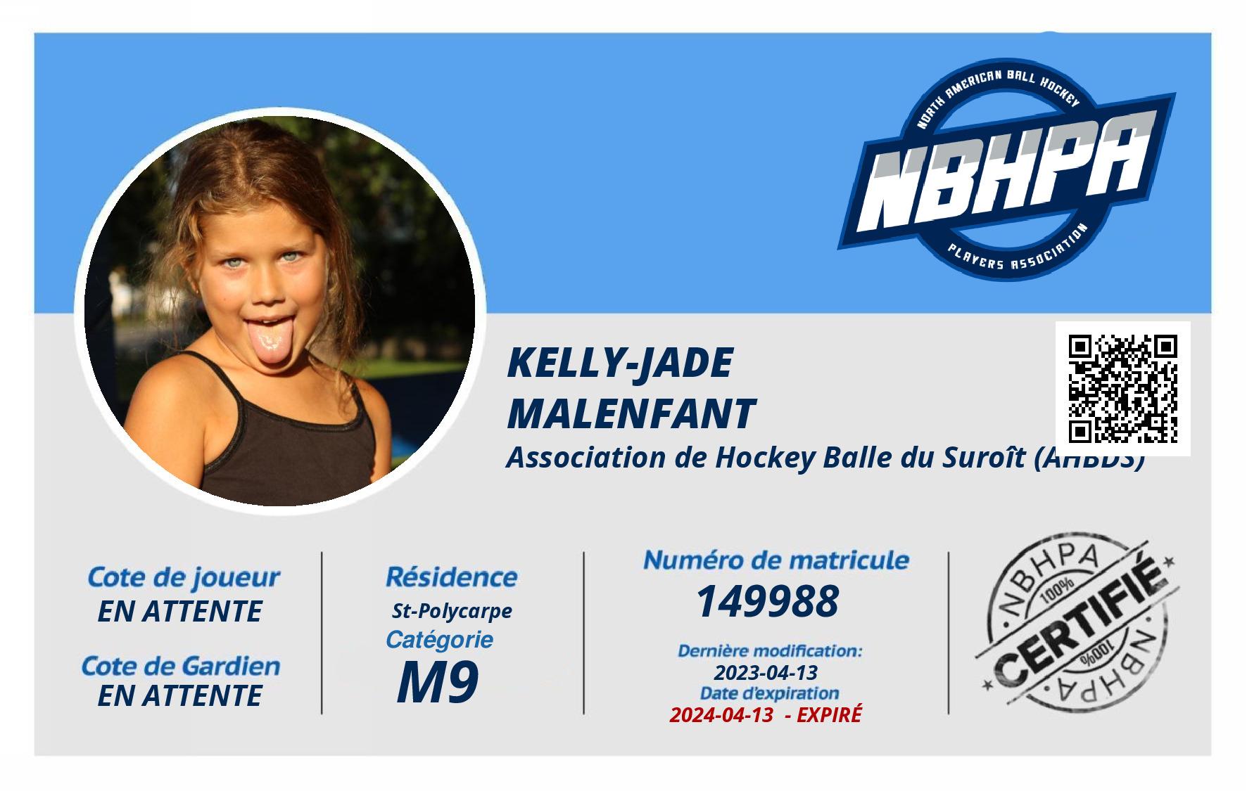 Kelly-Jade Malenfant