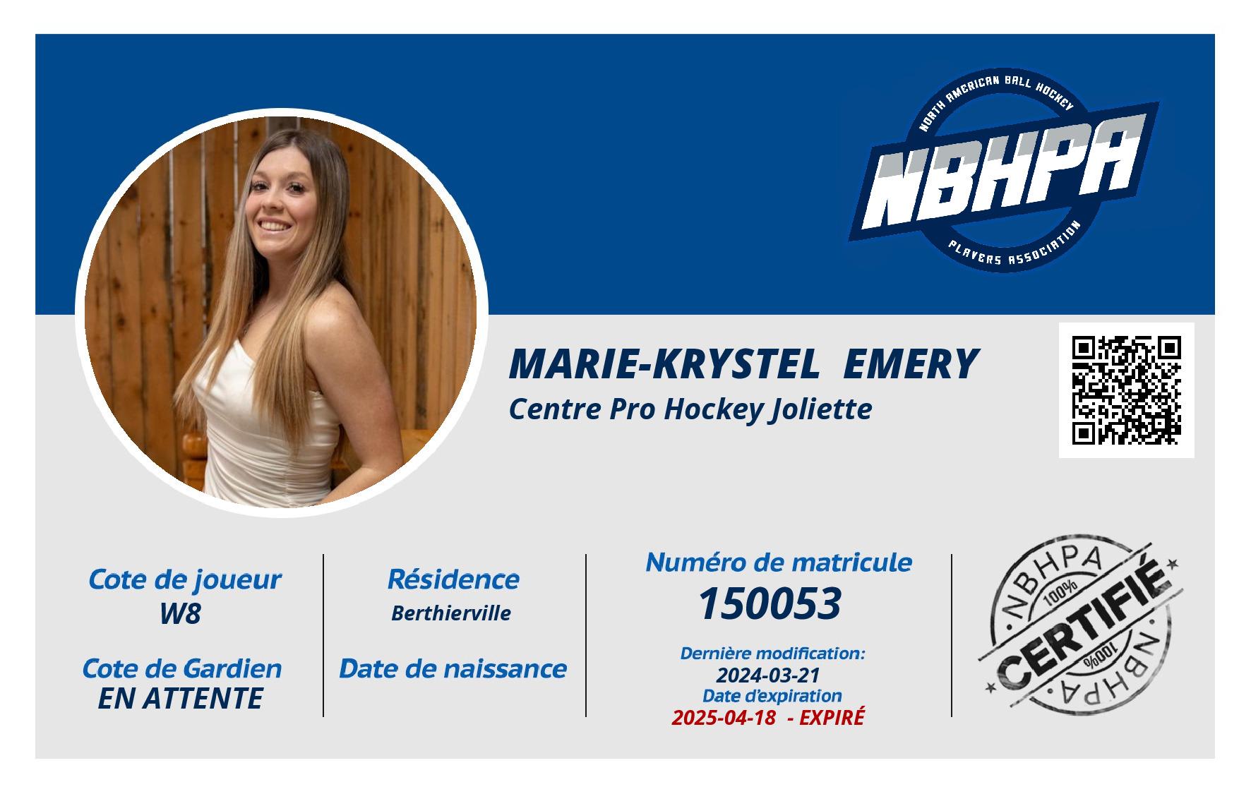 Marie-Krystel  Emery