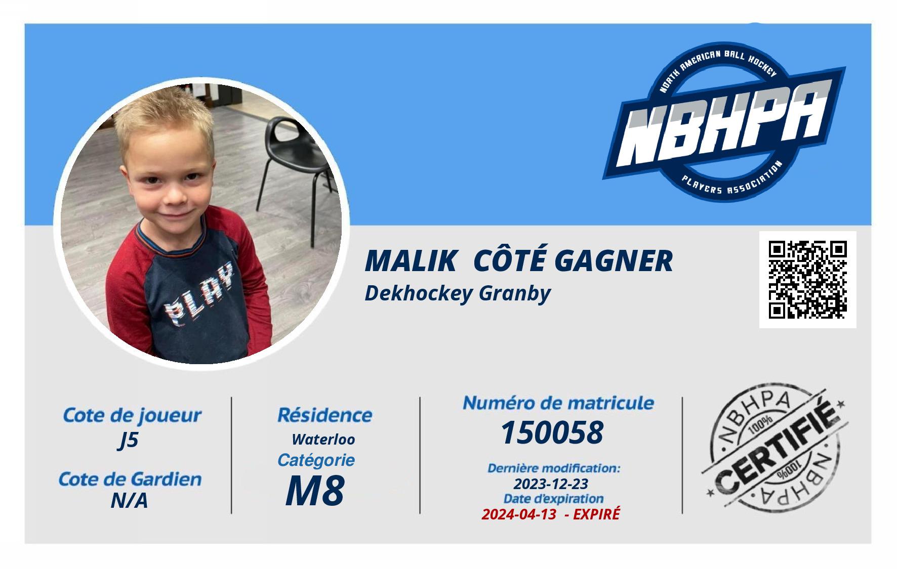 Malik  Côté Gagner