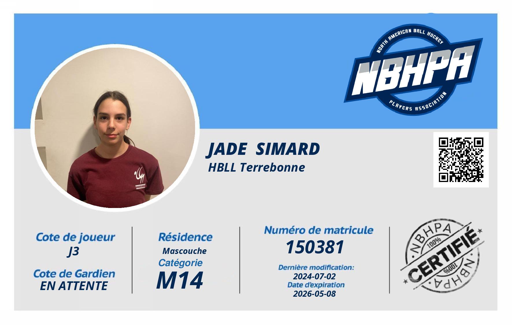 Jade  Simard
