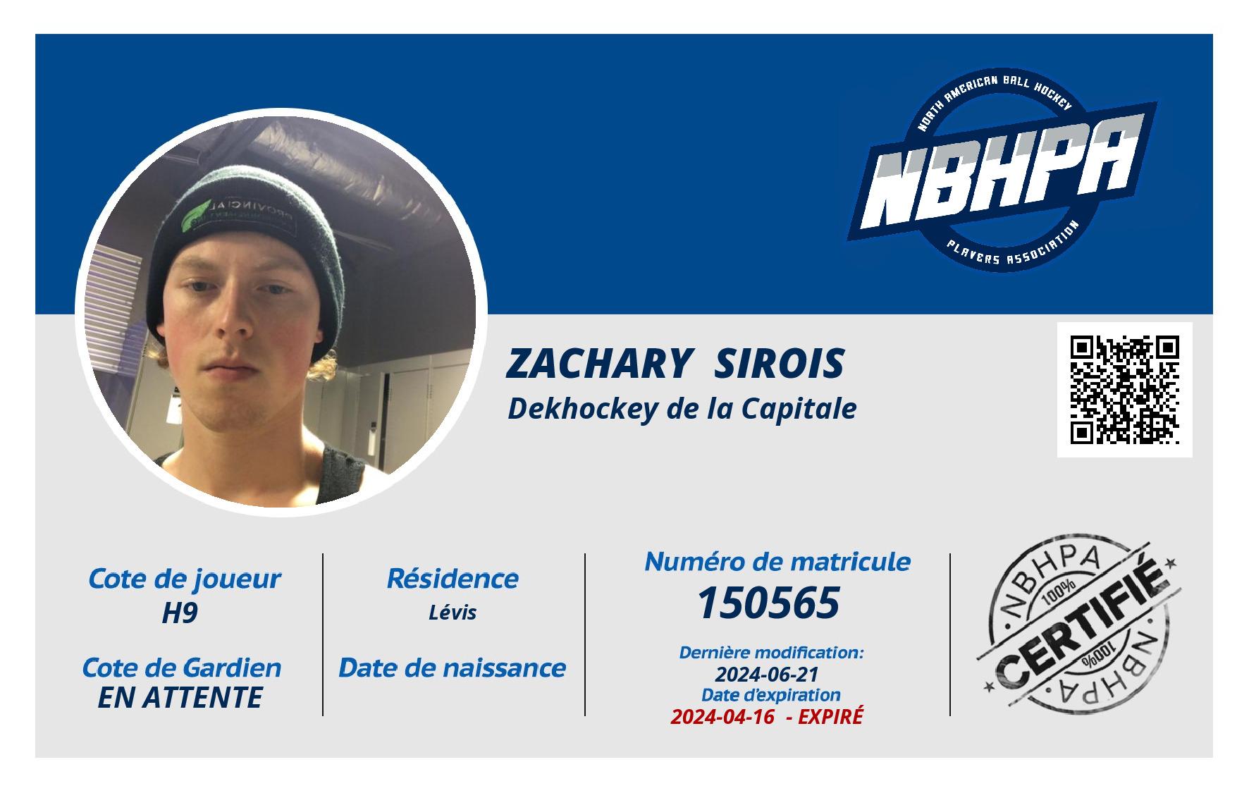 Zachary  Sirois
