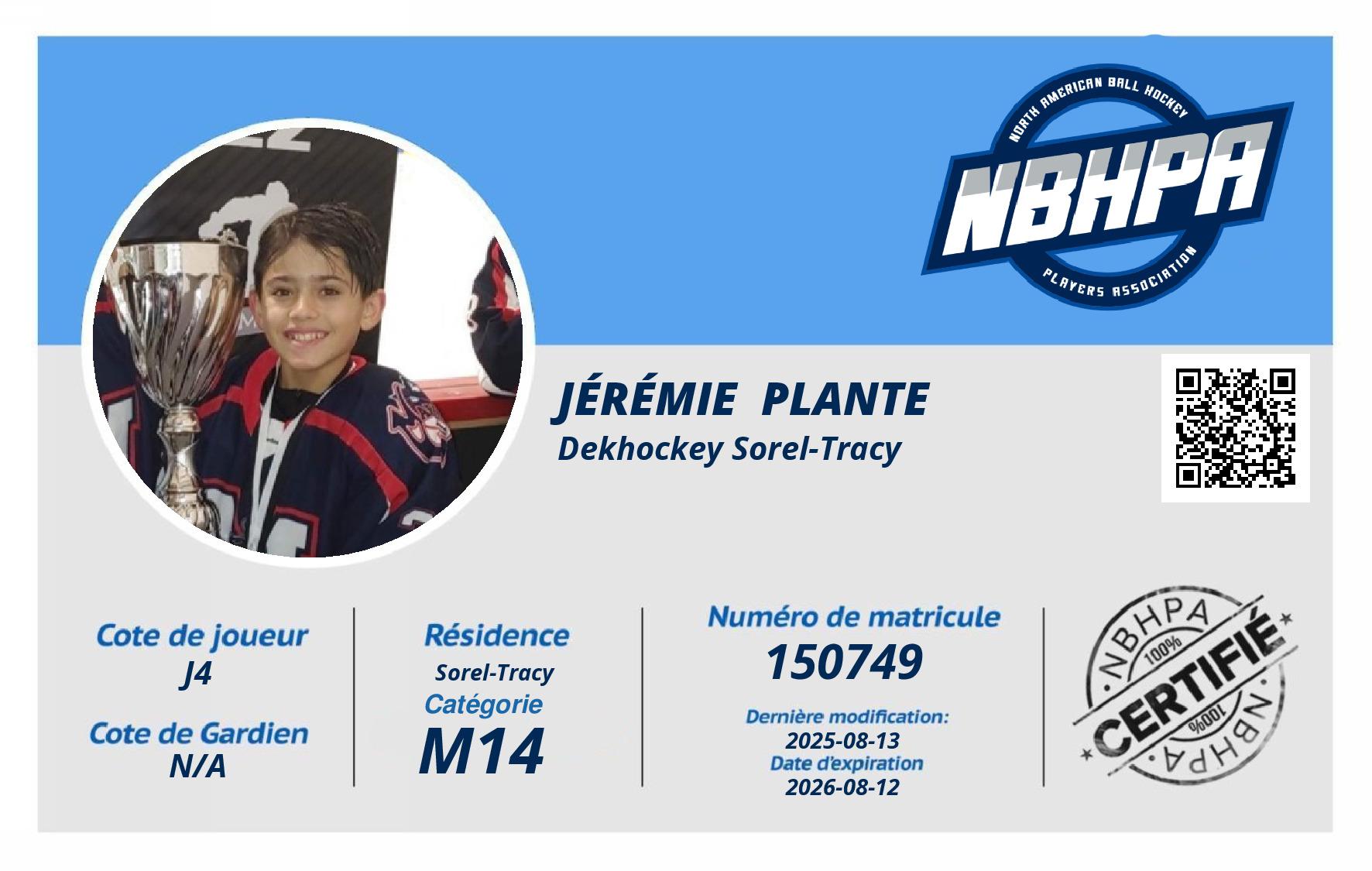 Jérémie  Plante