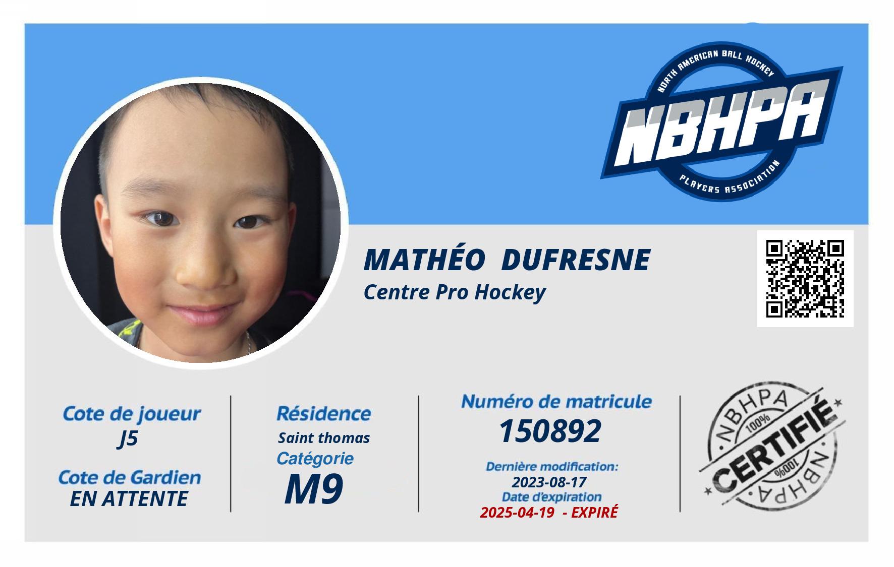 Mathéo  Dufresne