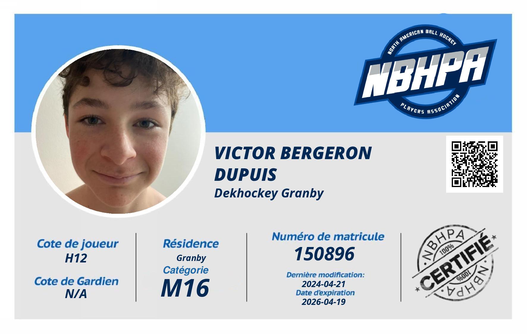 Victor Bergeron Dupuis