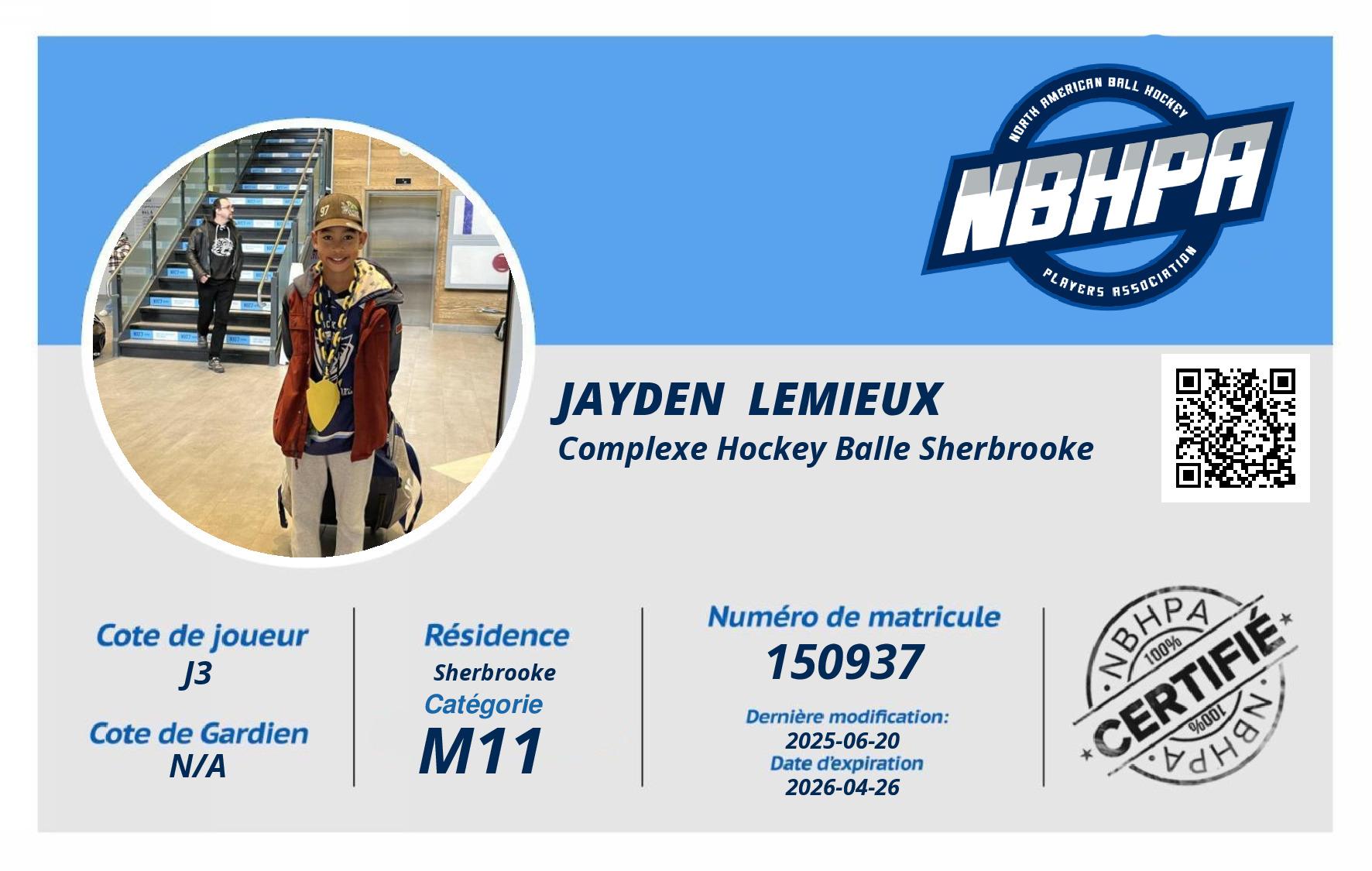 Jayden  Lemieux 