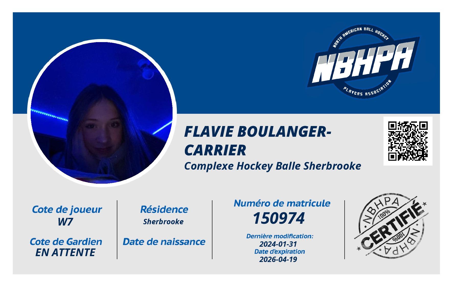 Flavie Boulanger-Carrier
