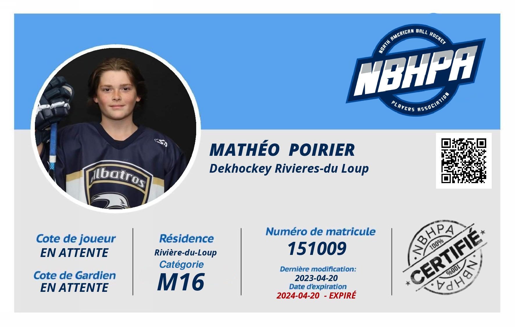 Mathéo  Poirier