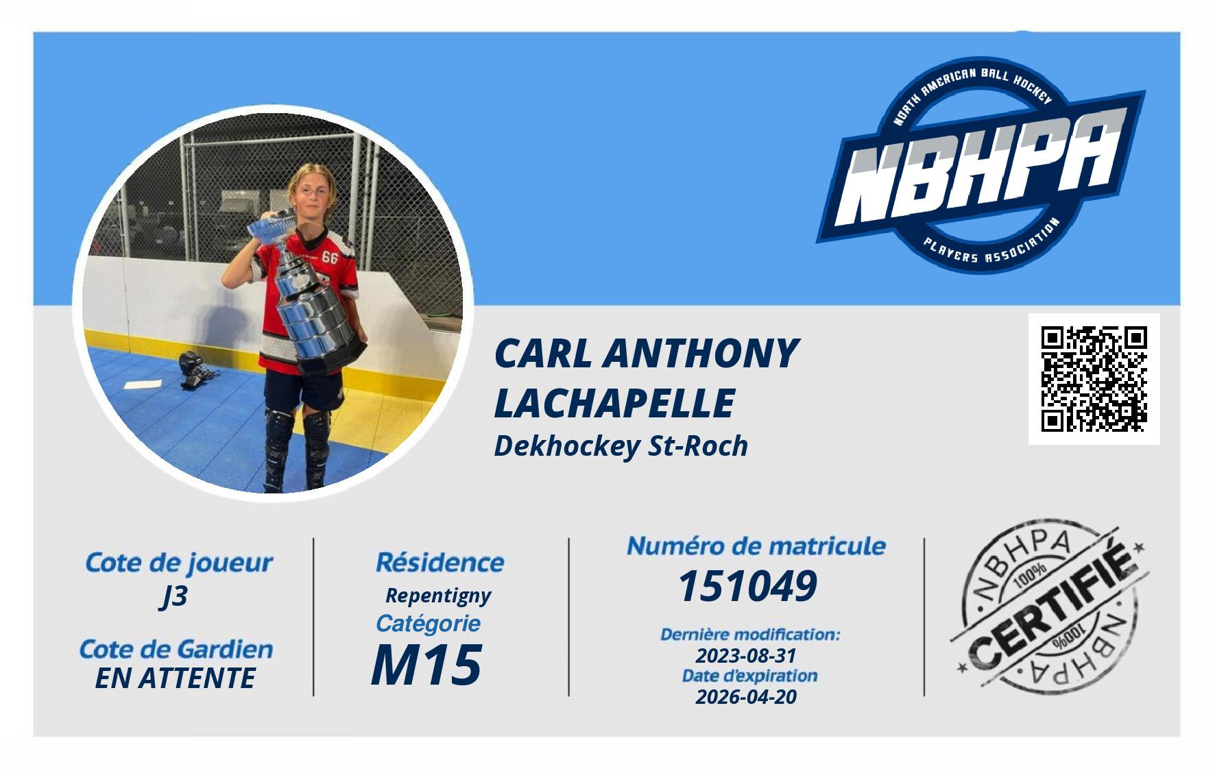 Carl Anthony  Lachapelle