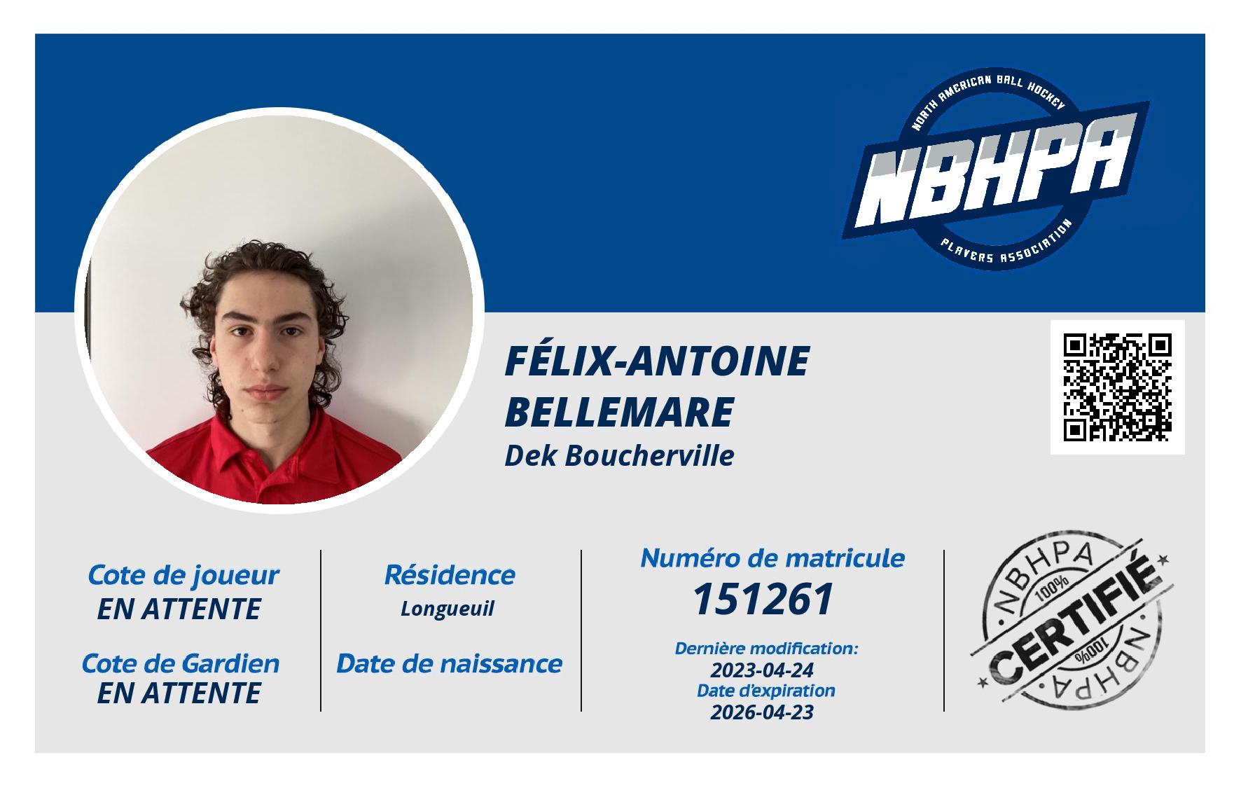 Félix-Antoine  Bellemare 
