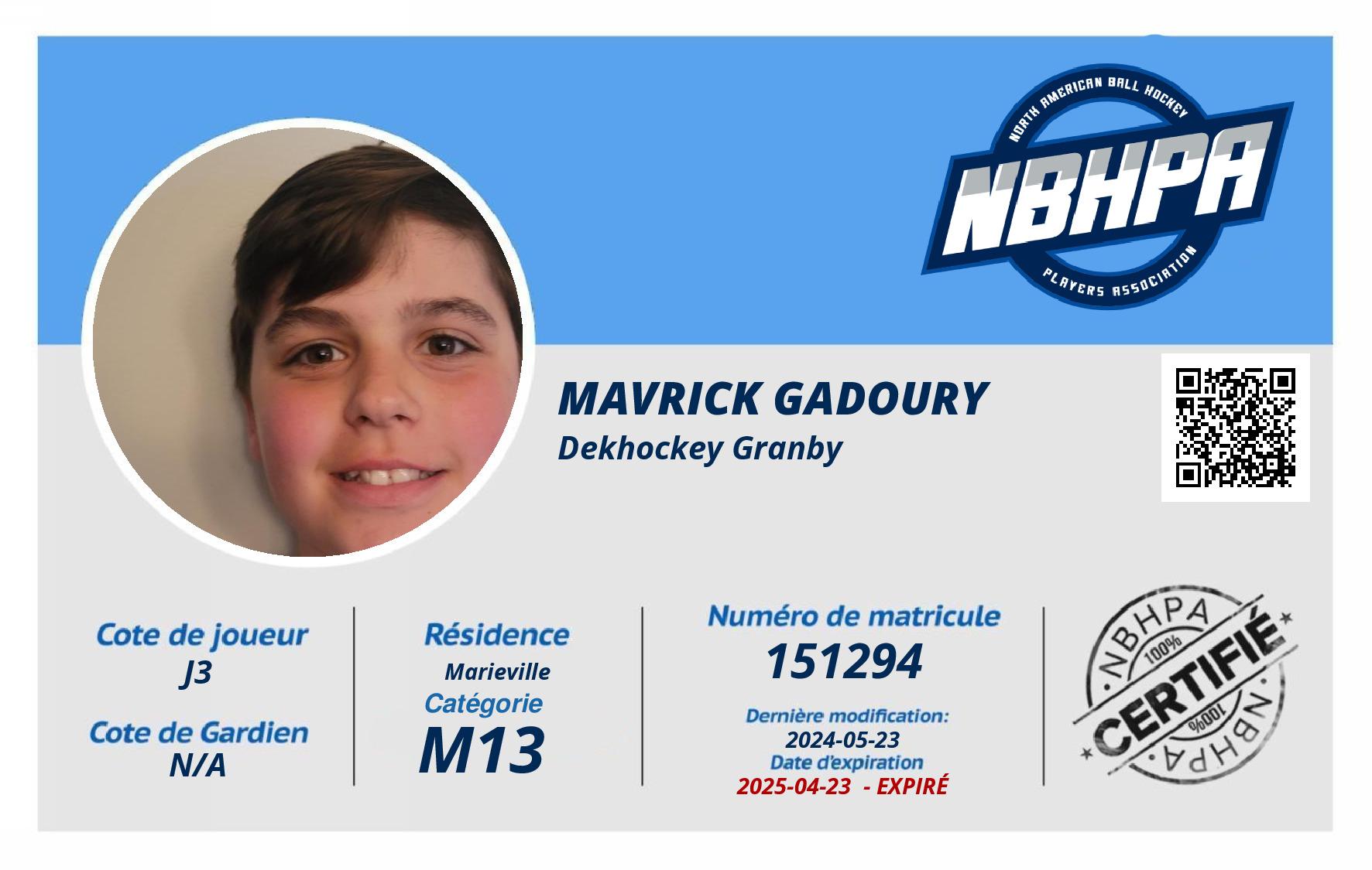 Mavrick Gadoury