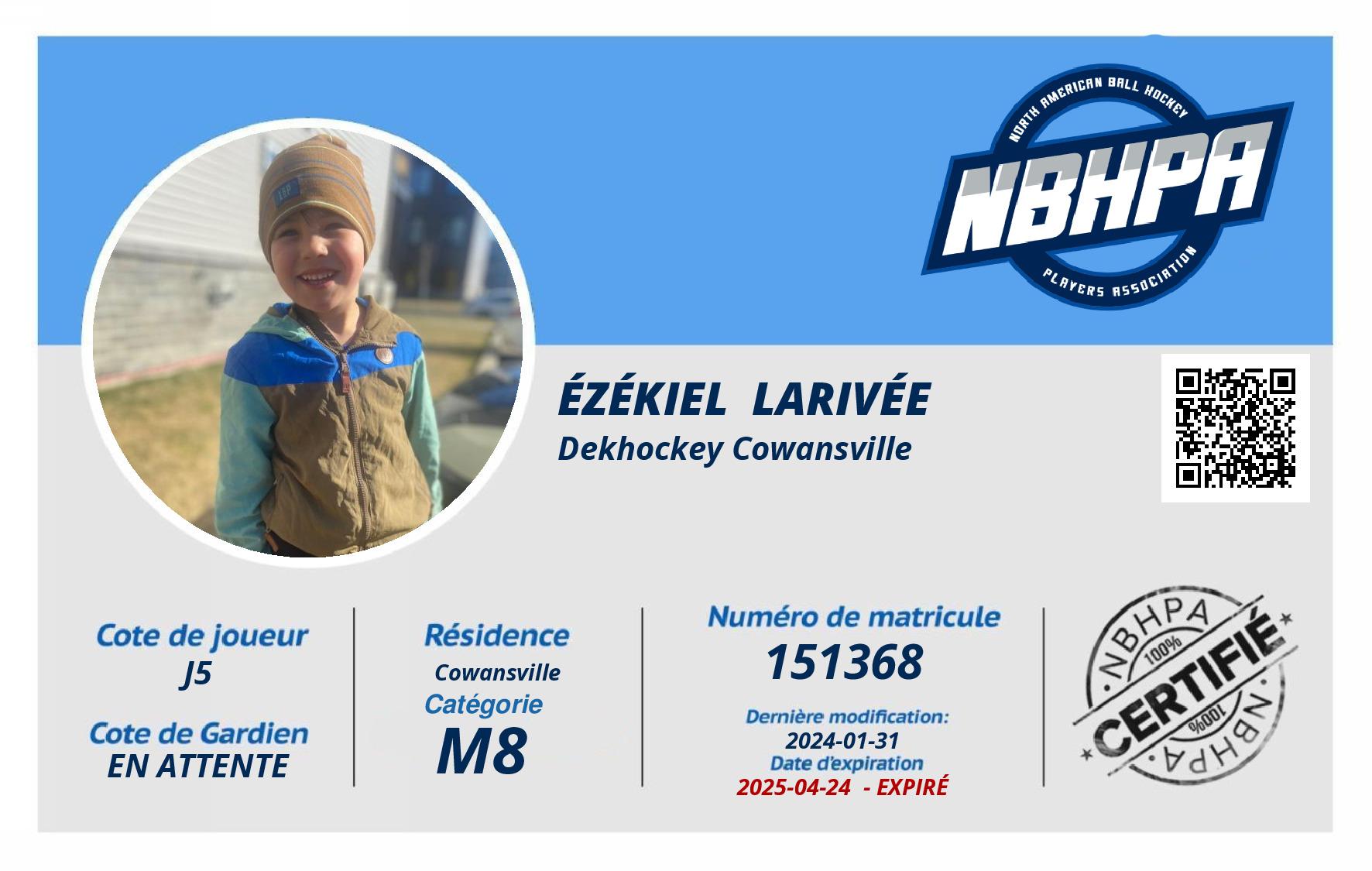 Ézékiel  Larivée 