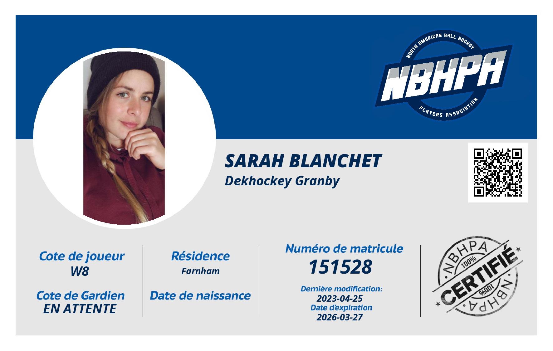 Sarah Blanchet