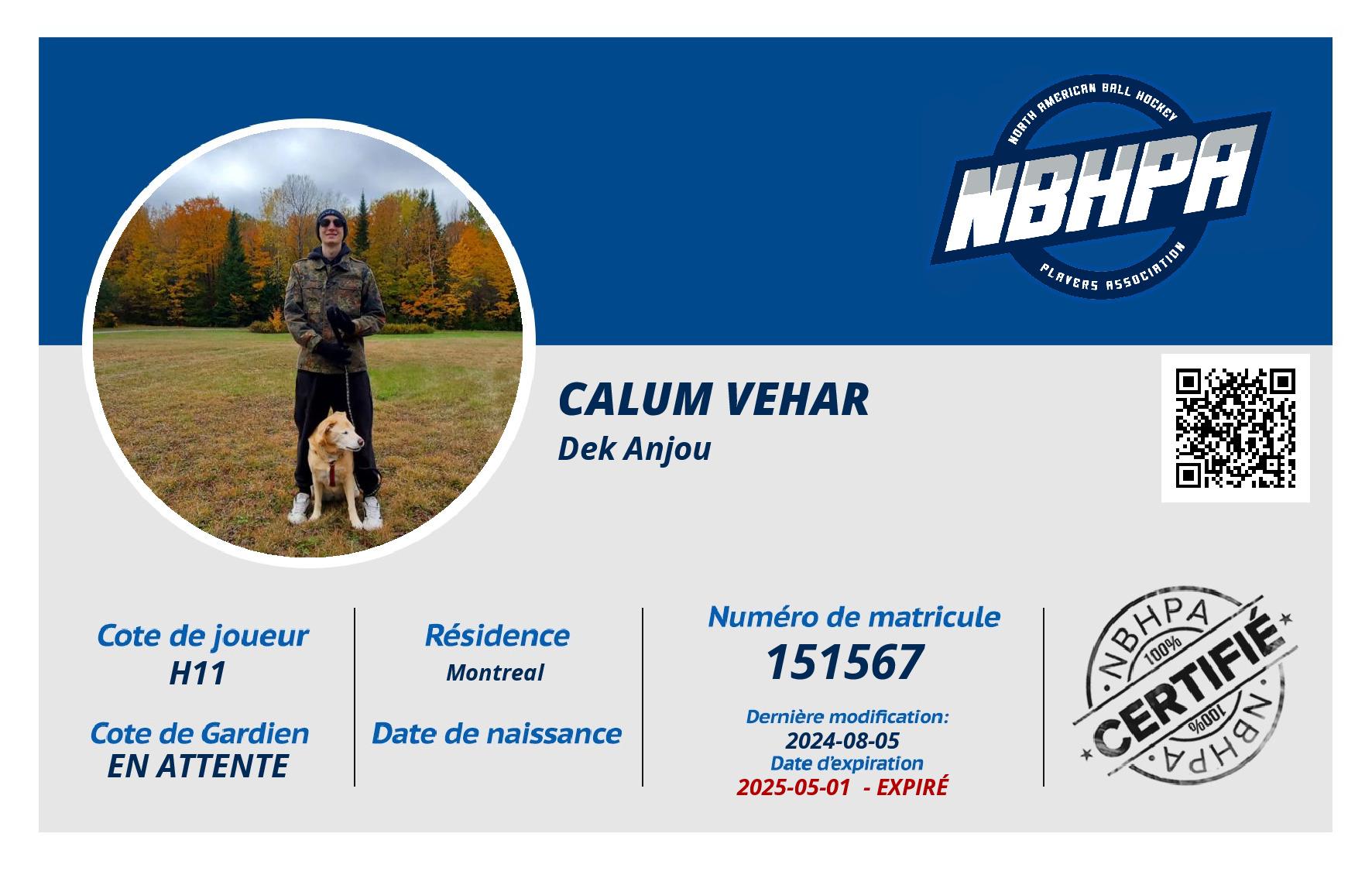 Calum Vehar