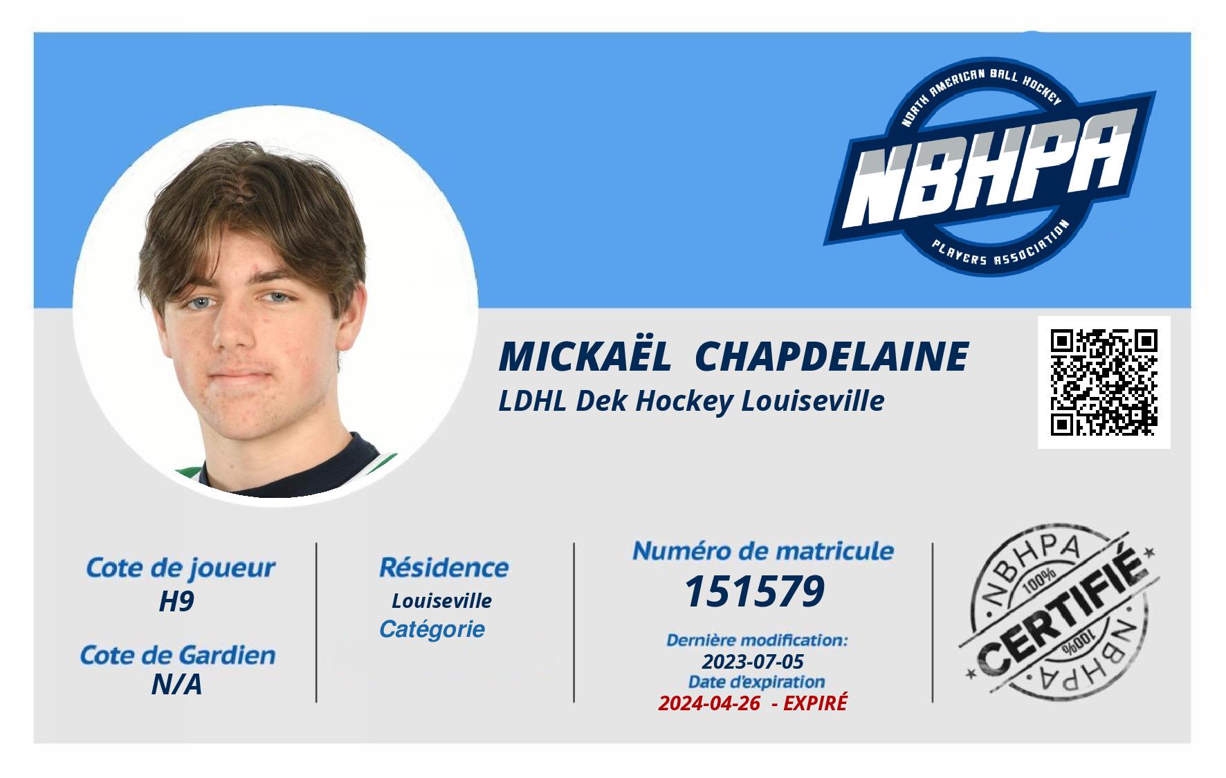 Mickaël  Chapdelaine