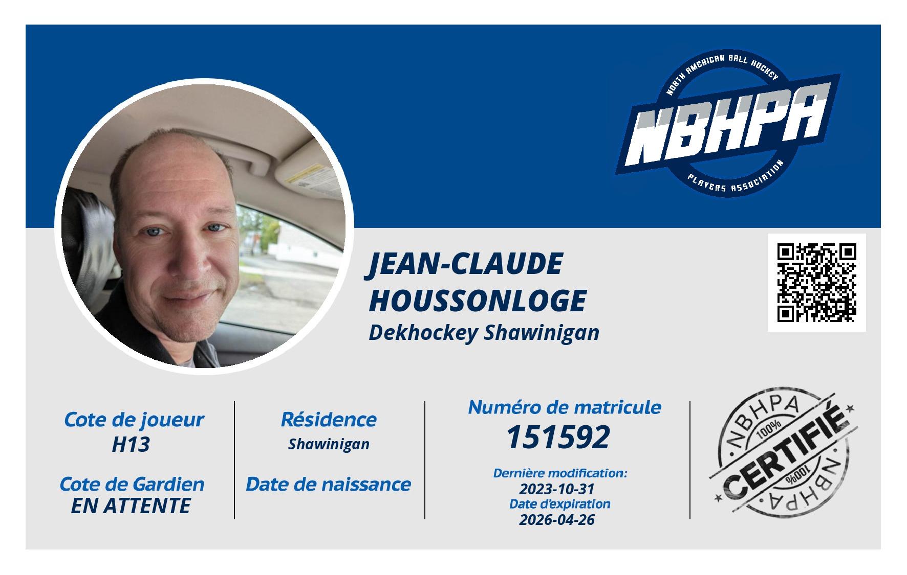 Jean-claude Houssonloge