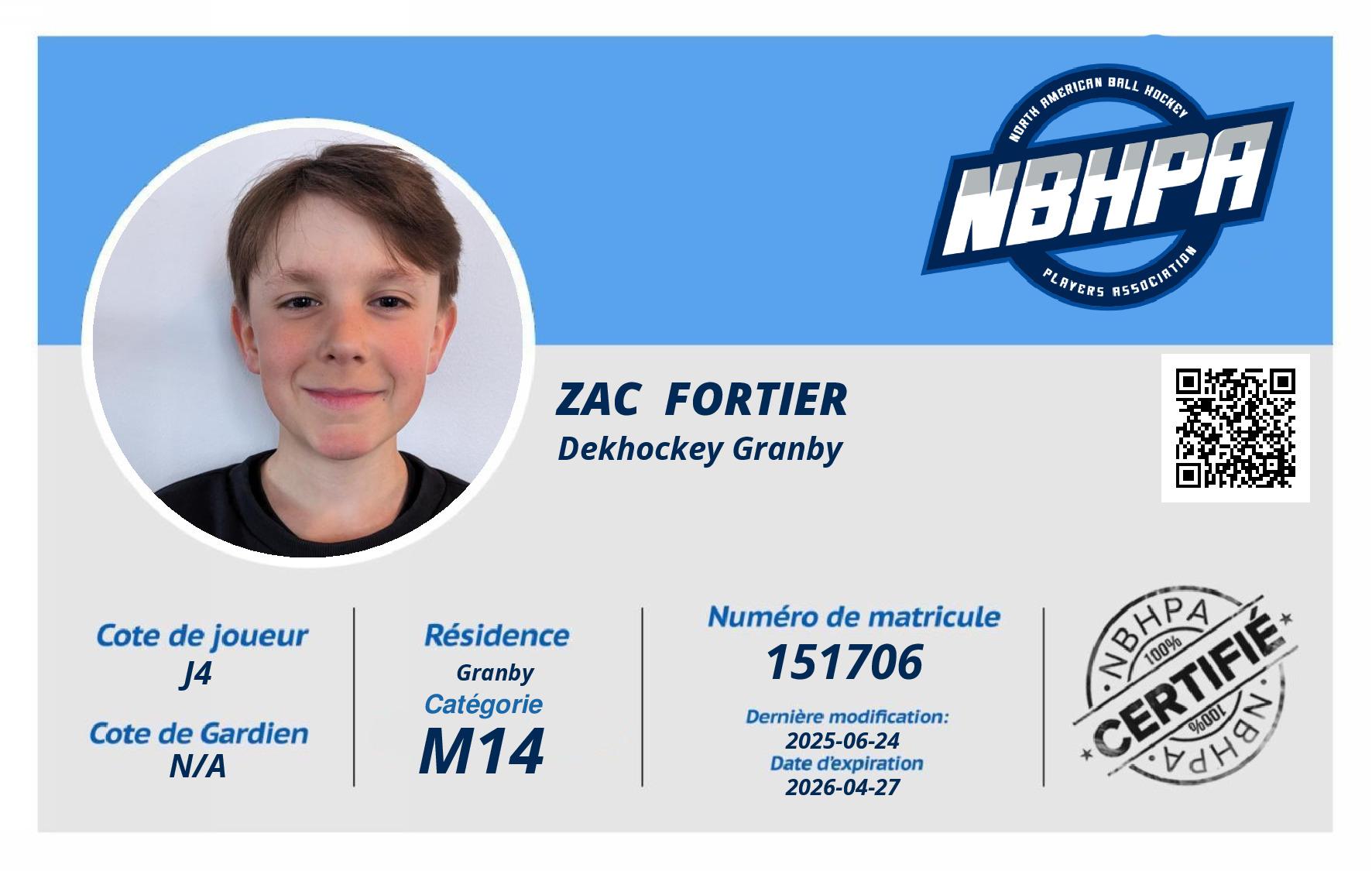 Zac  Fortier