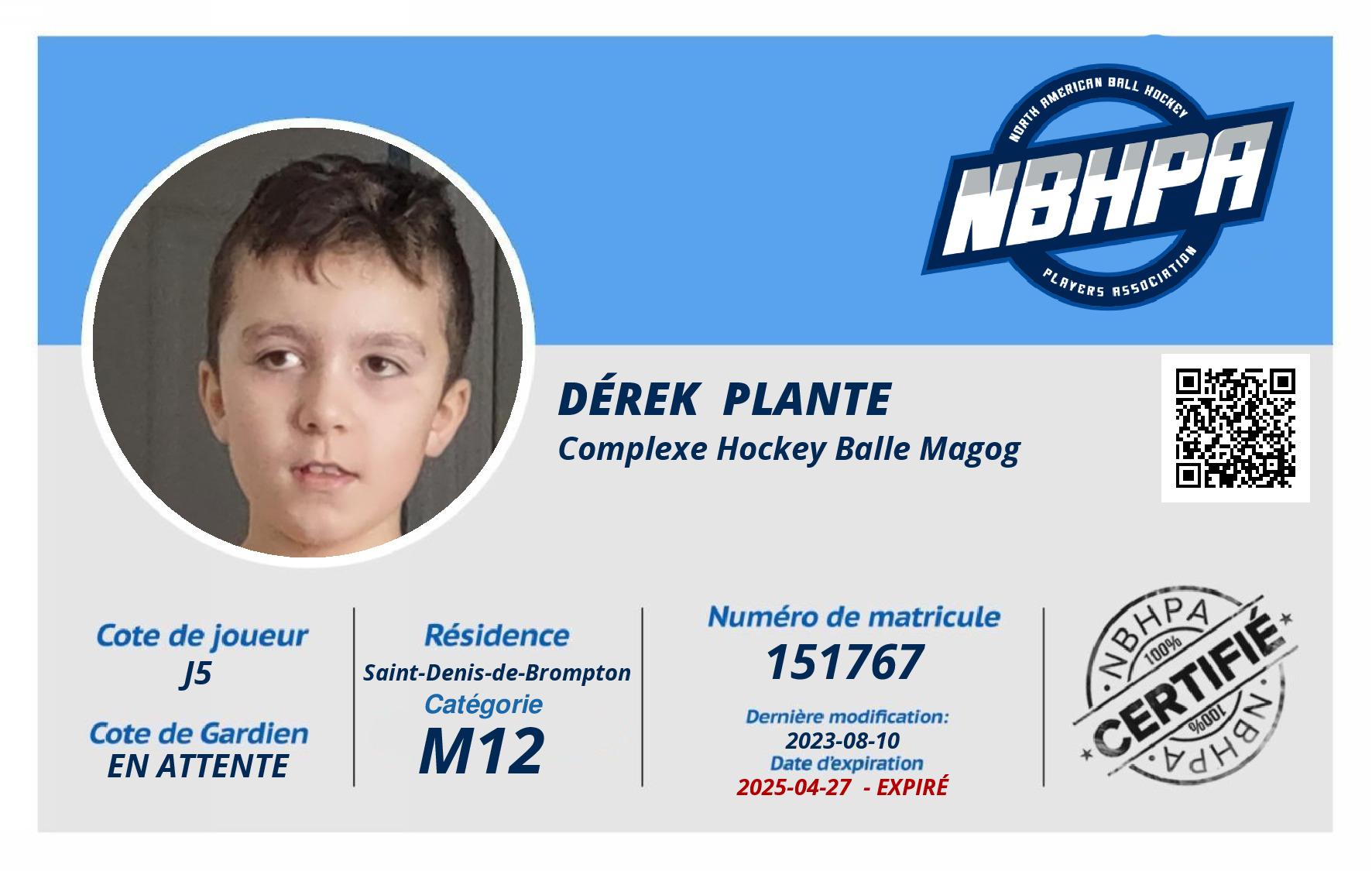 Dérek  Plante 