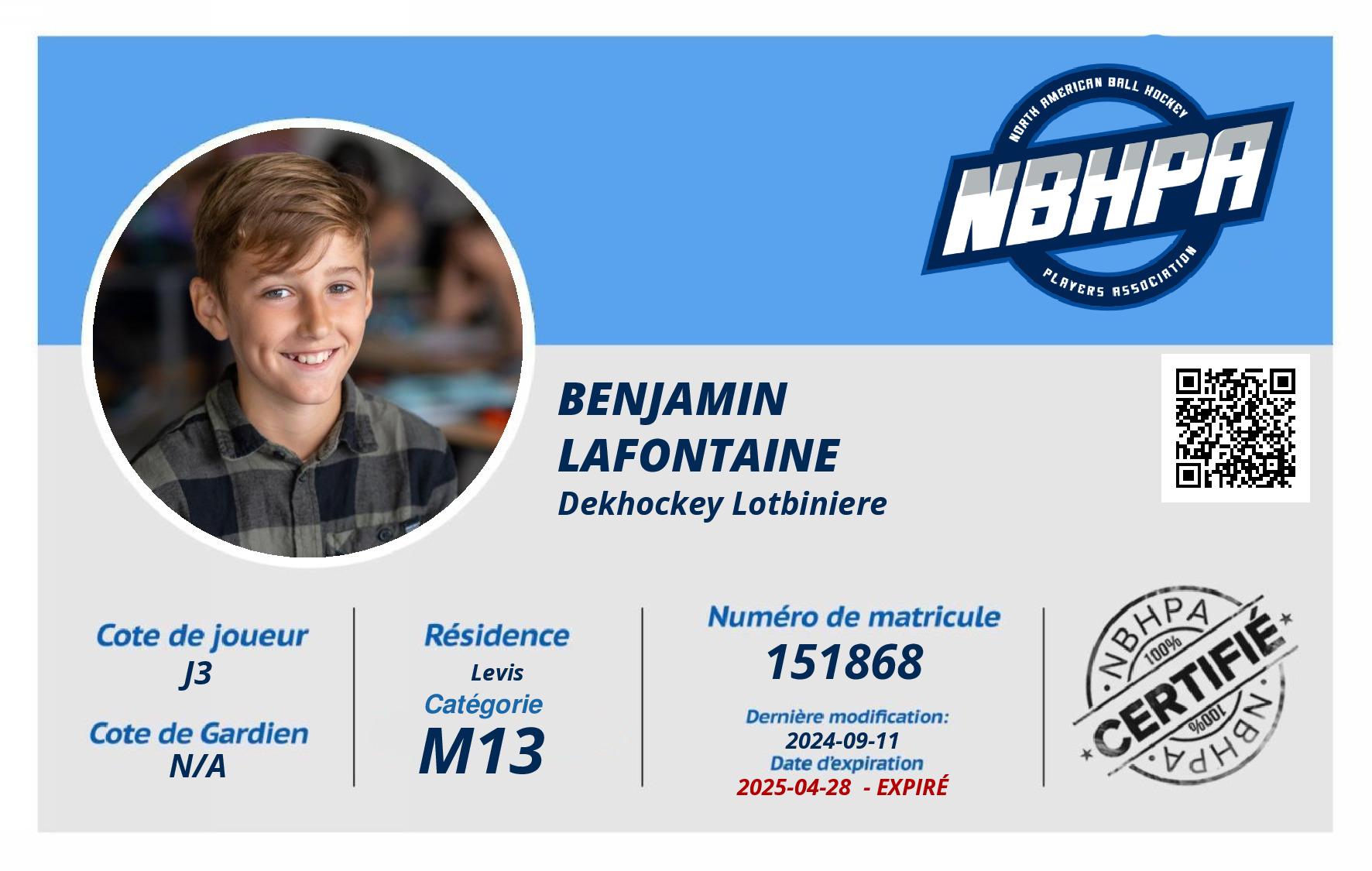 Benjamin  Lafontaine 