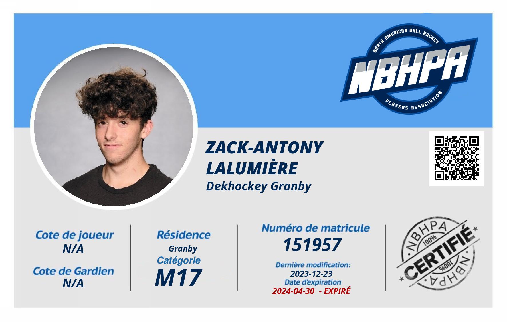 Zack-Antony Lalumière