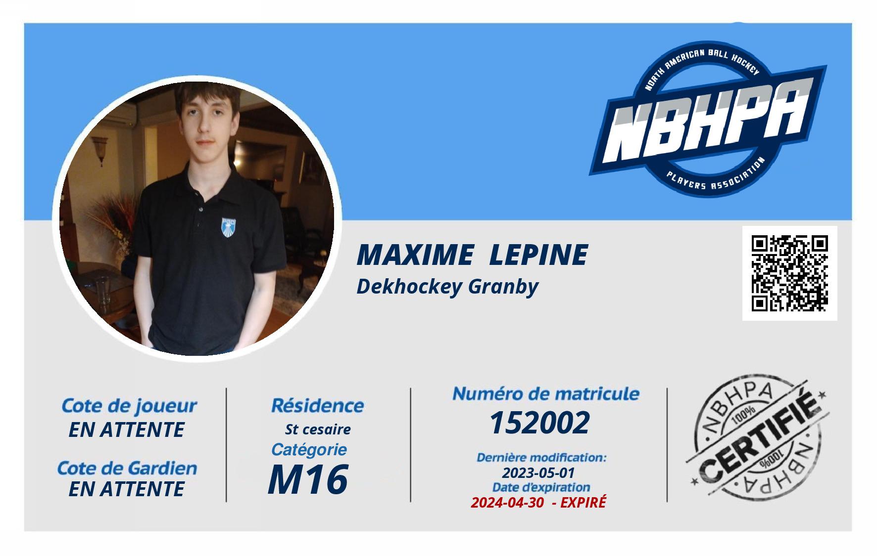 Maxime  Lepine
