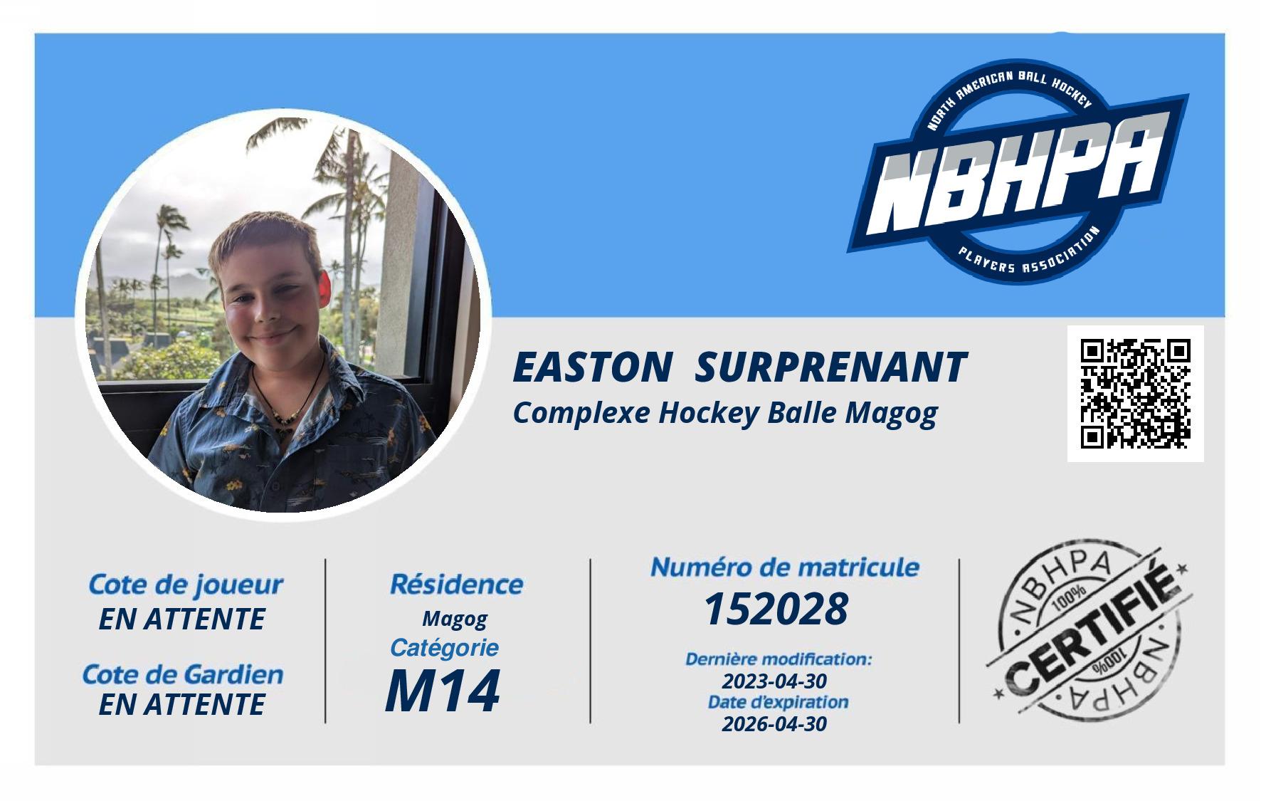 Easton  Surprenant 