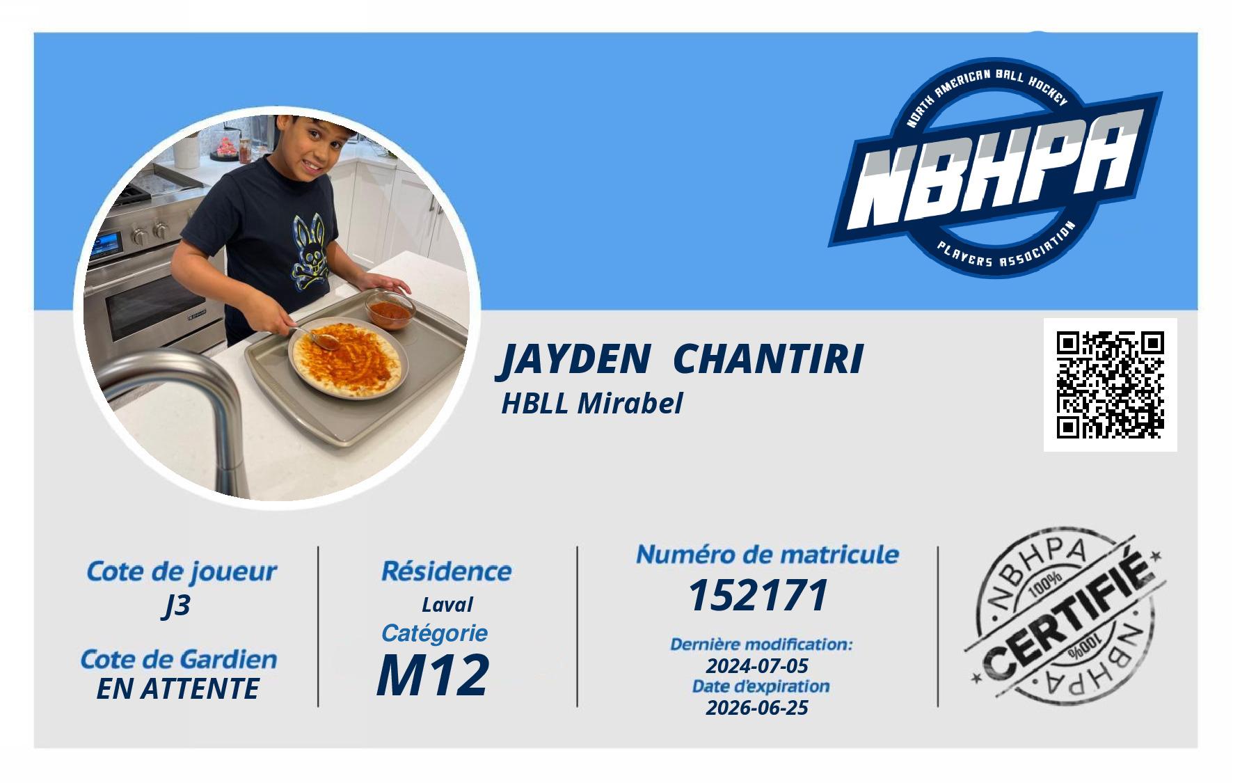 Jayden  Chantiri 