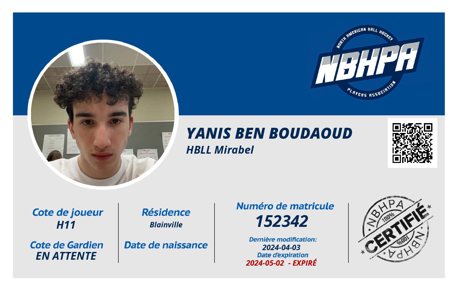 Yanis Ben Boudaoud 