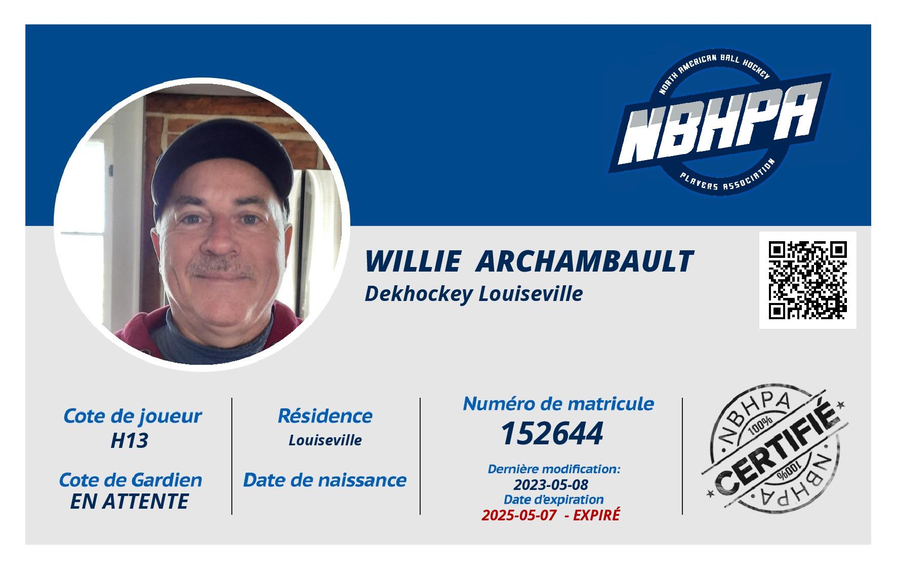Willie  Archambault 