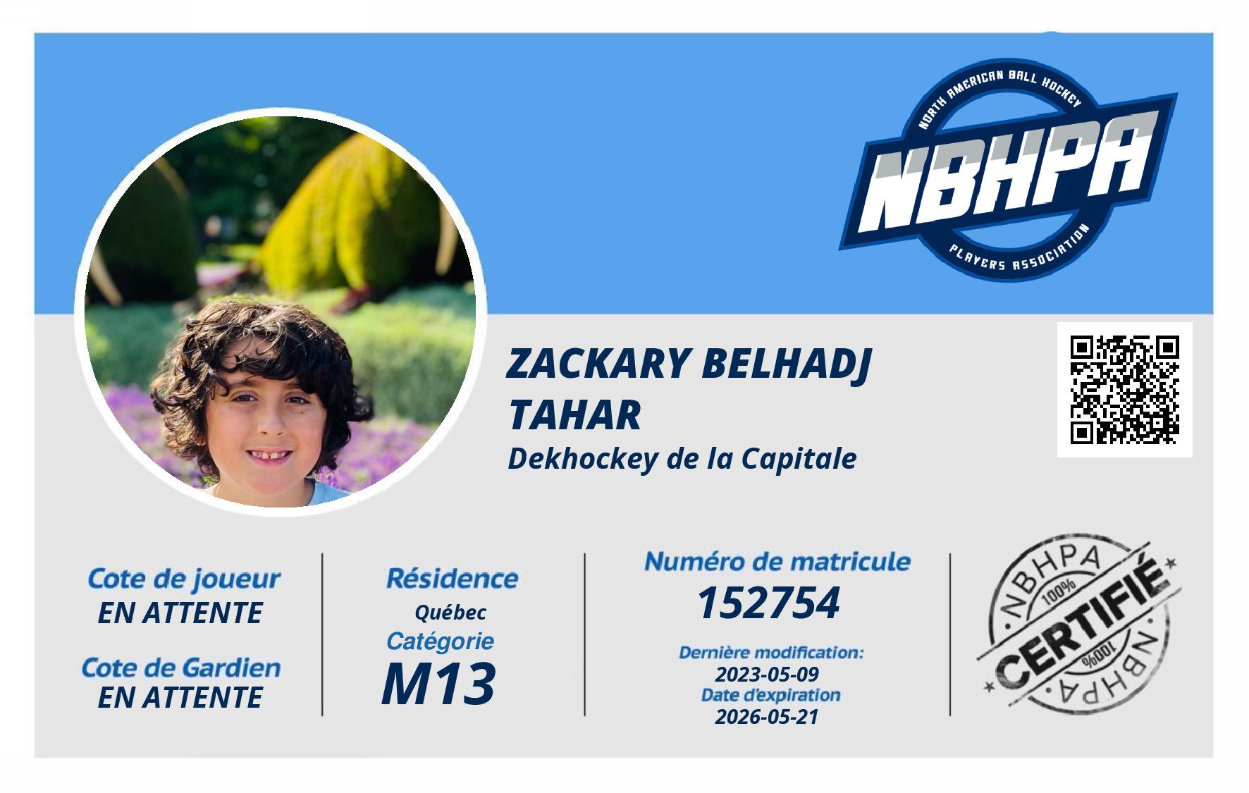 Zackary Belhadj Tahar