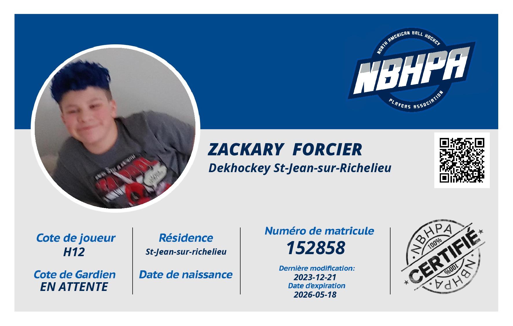 Zackary  Forcier