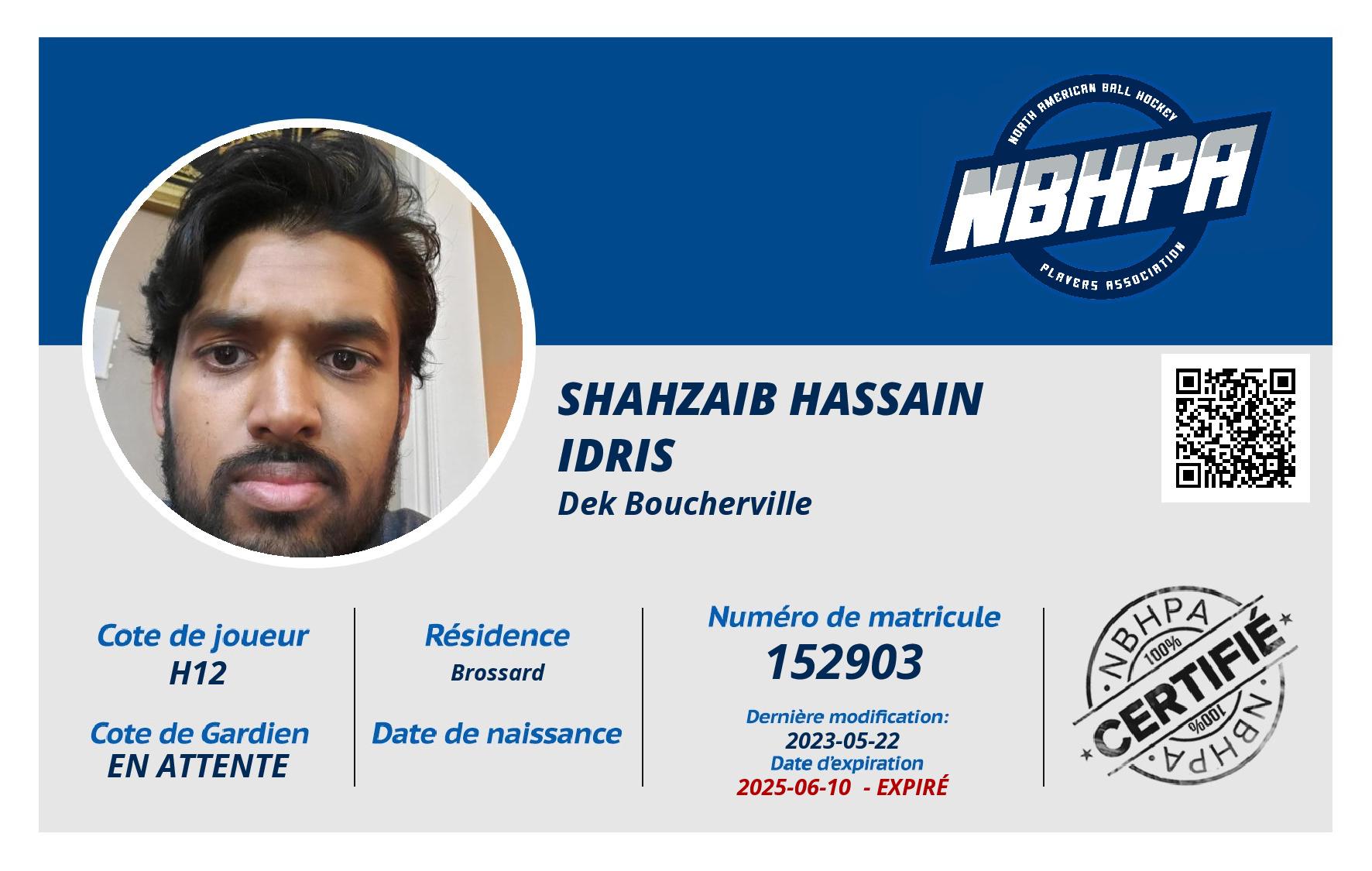 Shahzaib hassain Idris