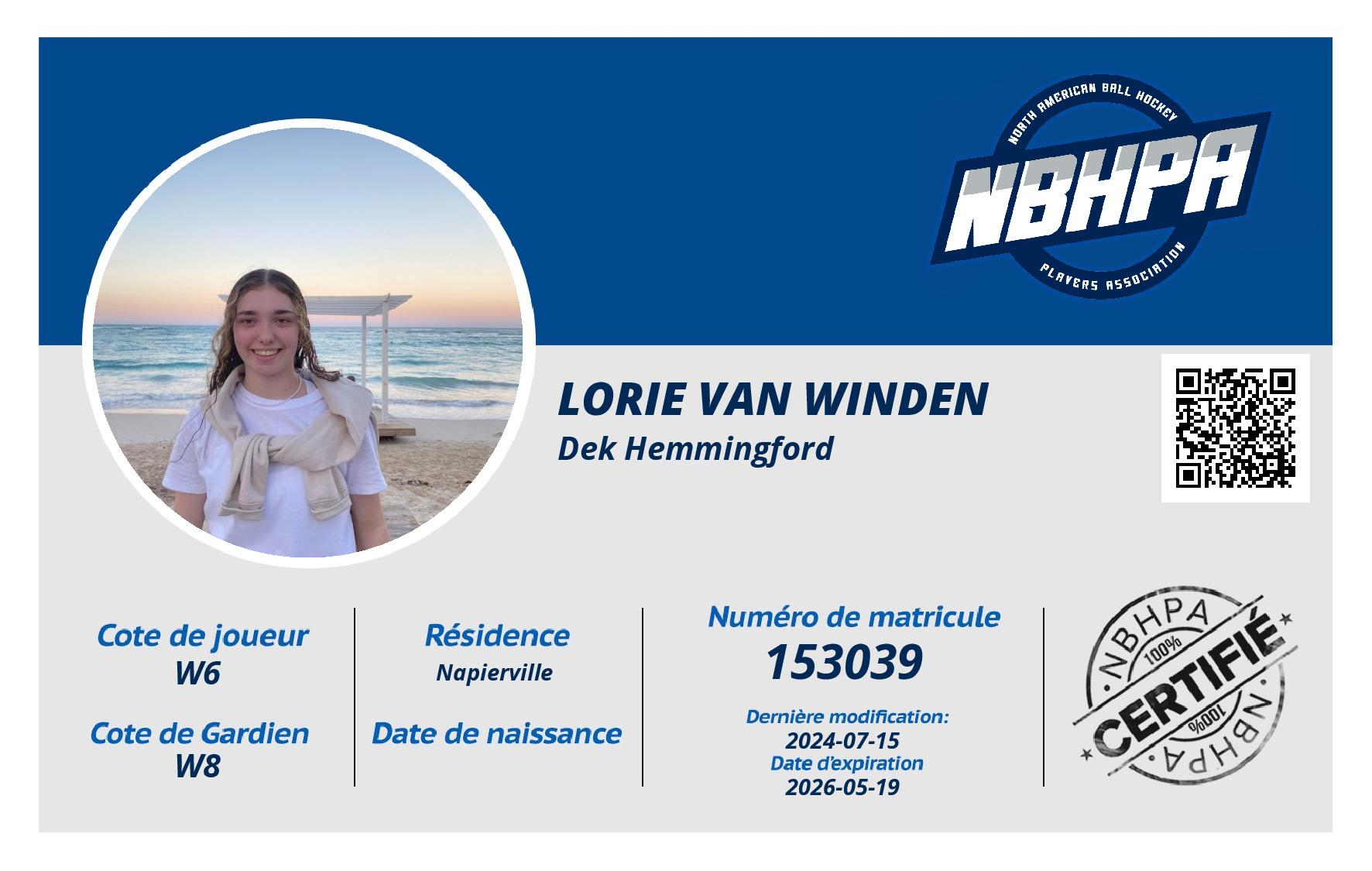Lorie Van winden