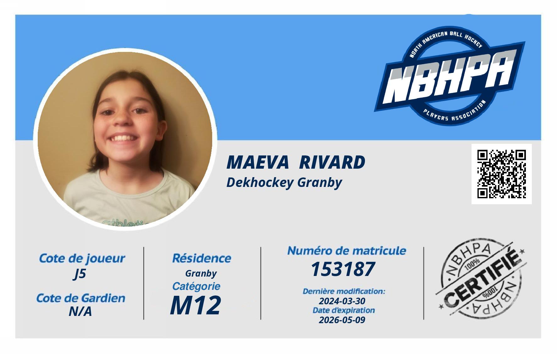 Maeva  Rivard 