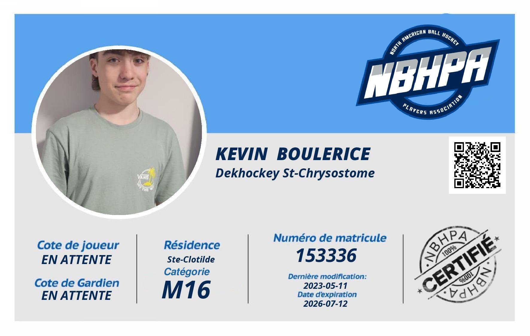 Kevin  Boulerice 