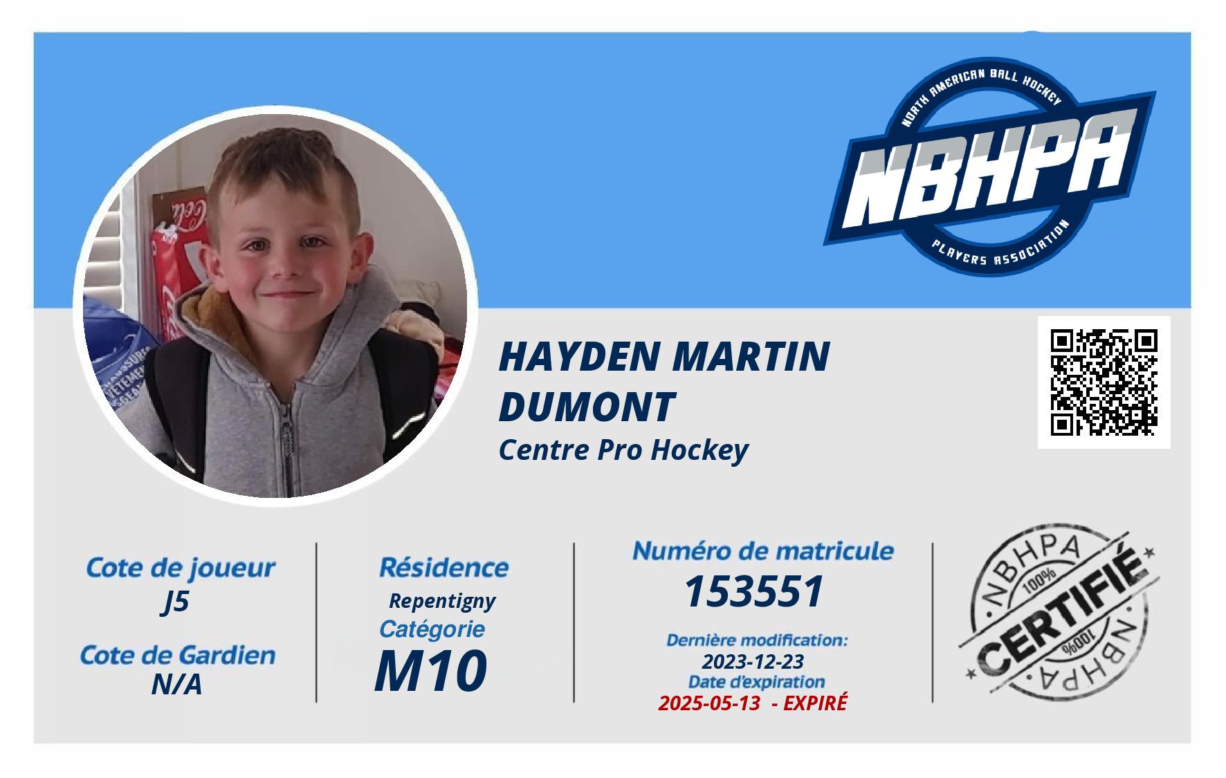 Hayden Martin Dumont 