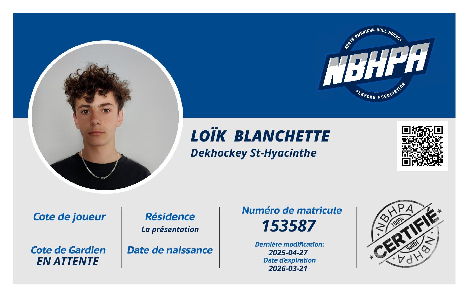 Loïk  Blanchette 