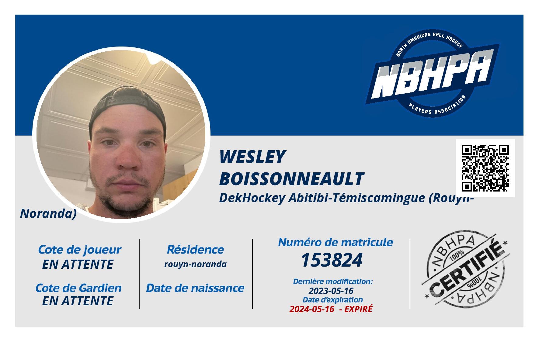 Wesley Boissonneault