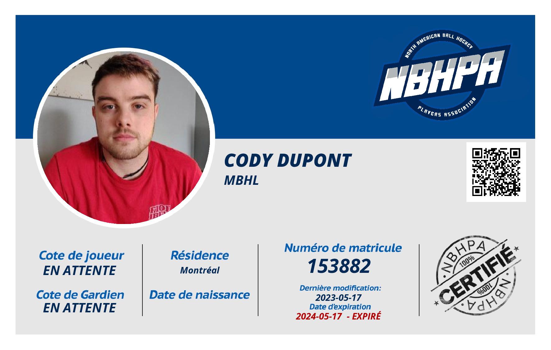 Cody Dupont