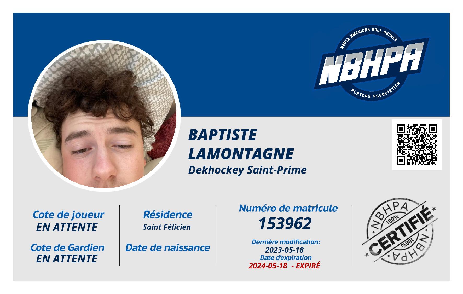 Baptiste  Lamontagne