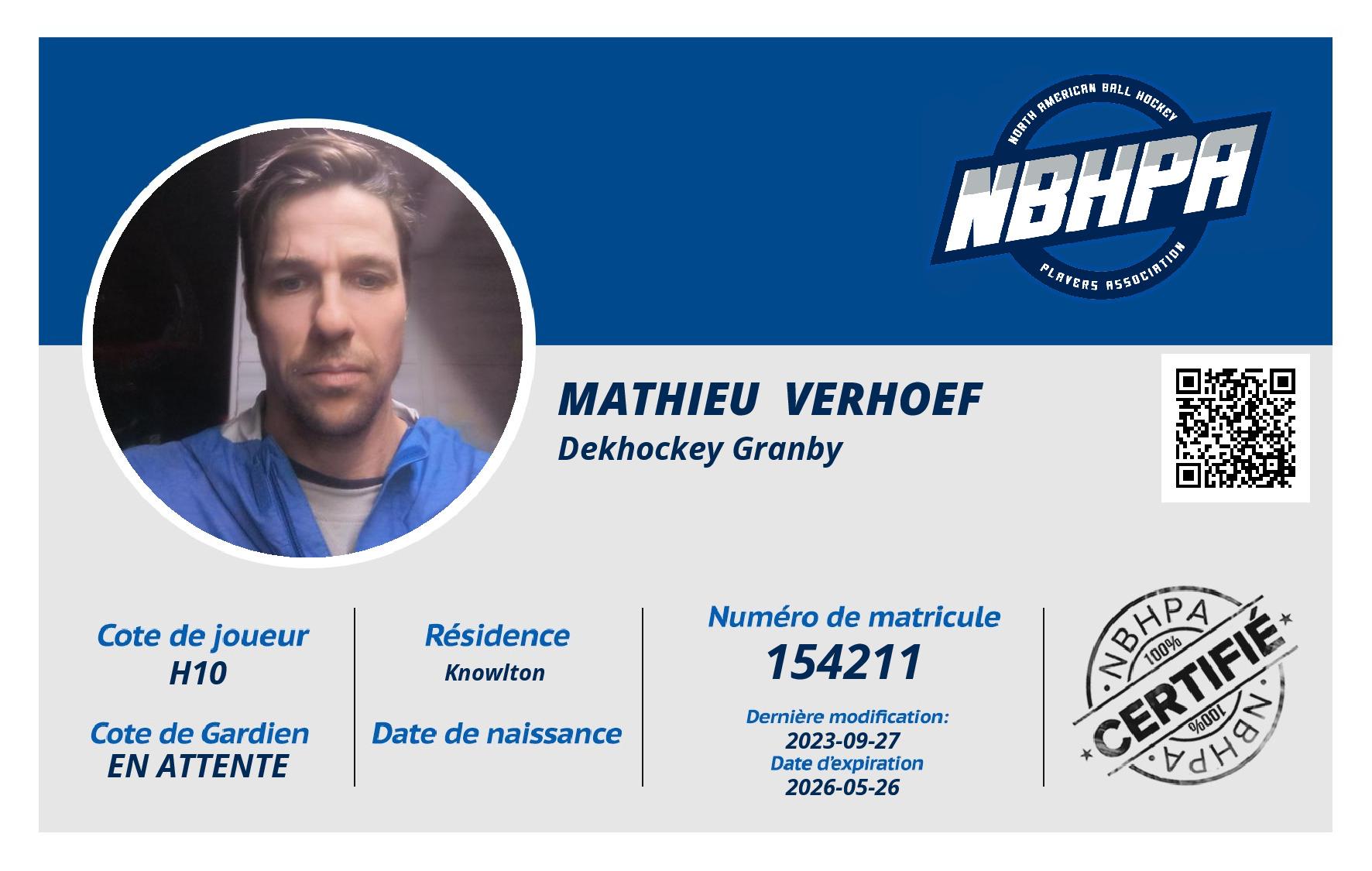 Mathieu  Verhoef 