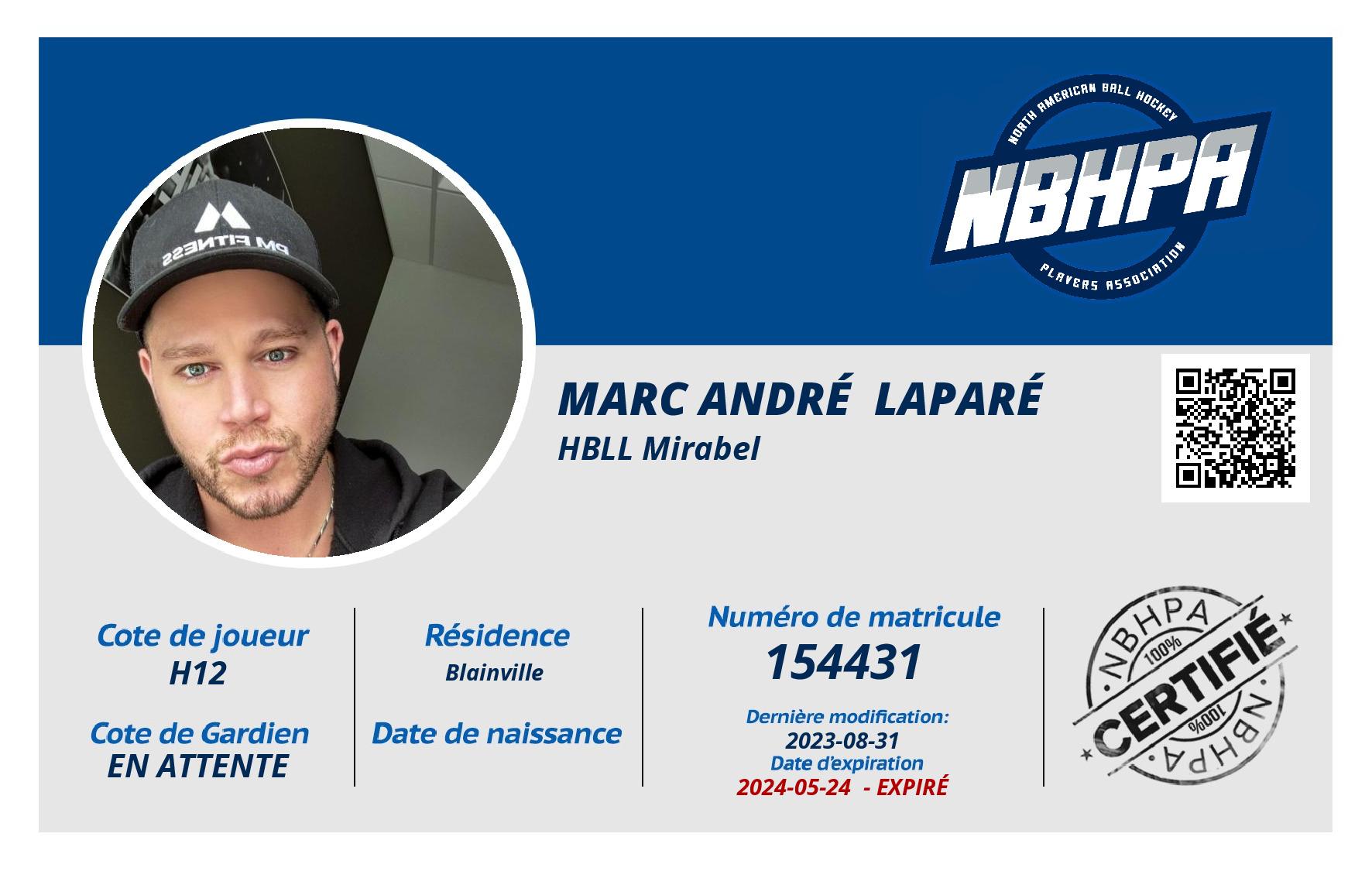 Marc André  Laparé 