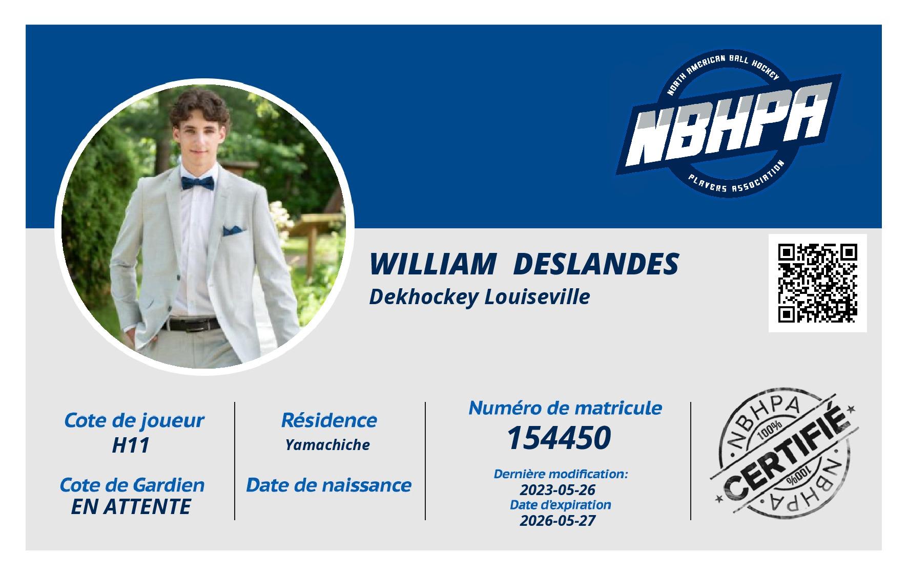 William  Deslandes 