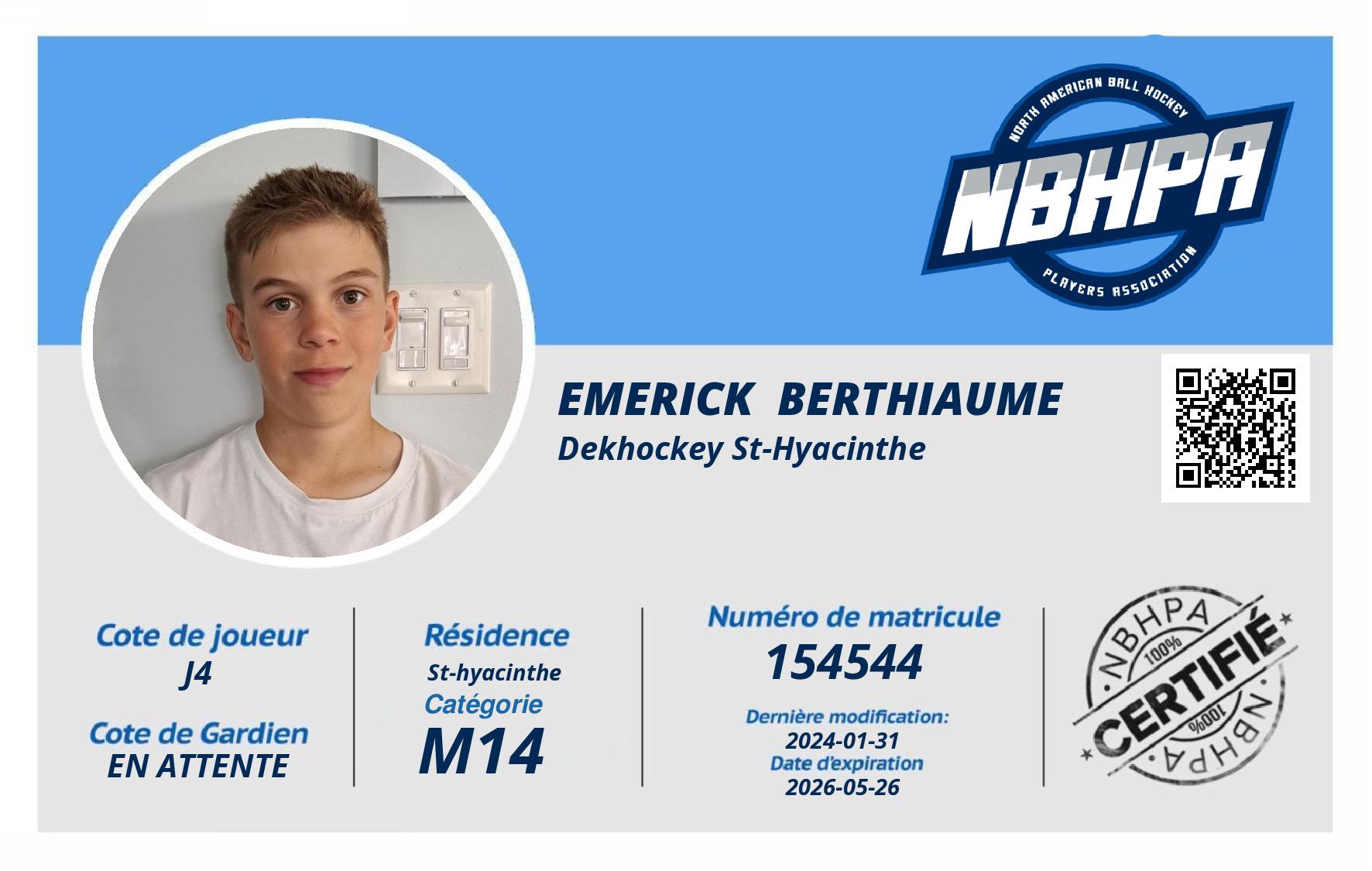 Emerick  Berthiaume 