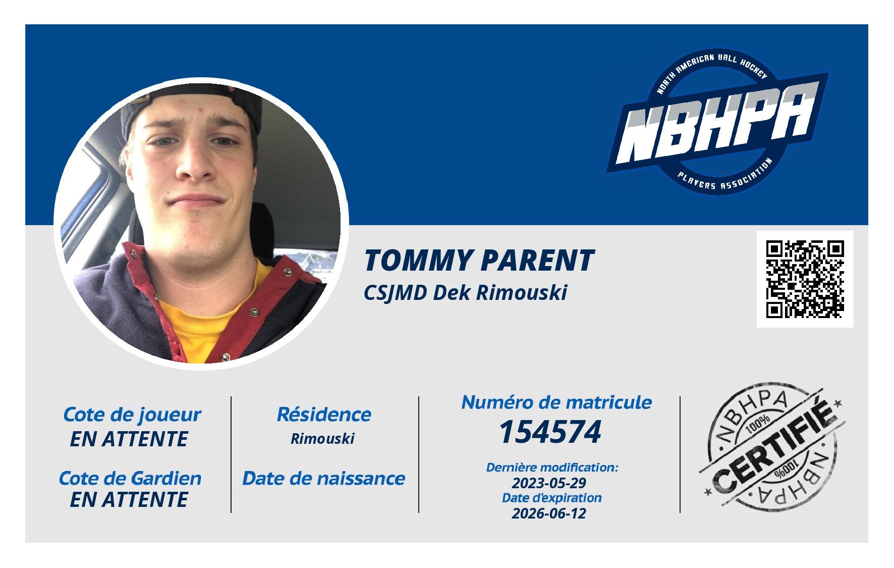 Tommy Parent