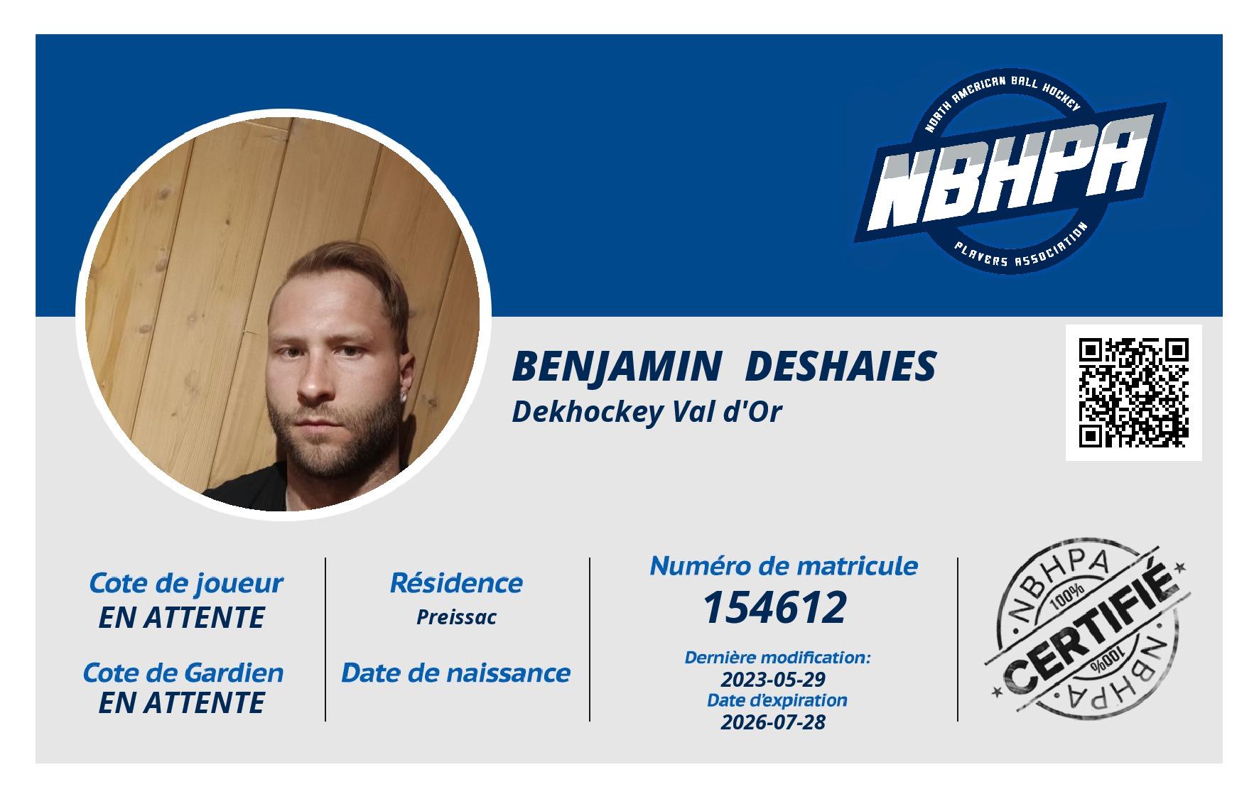 Benjamin  Deshaies