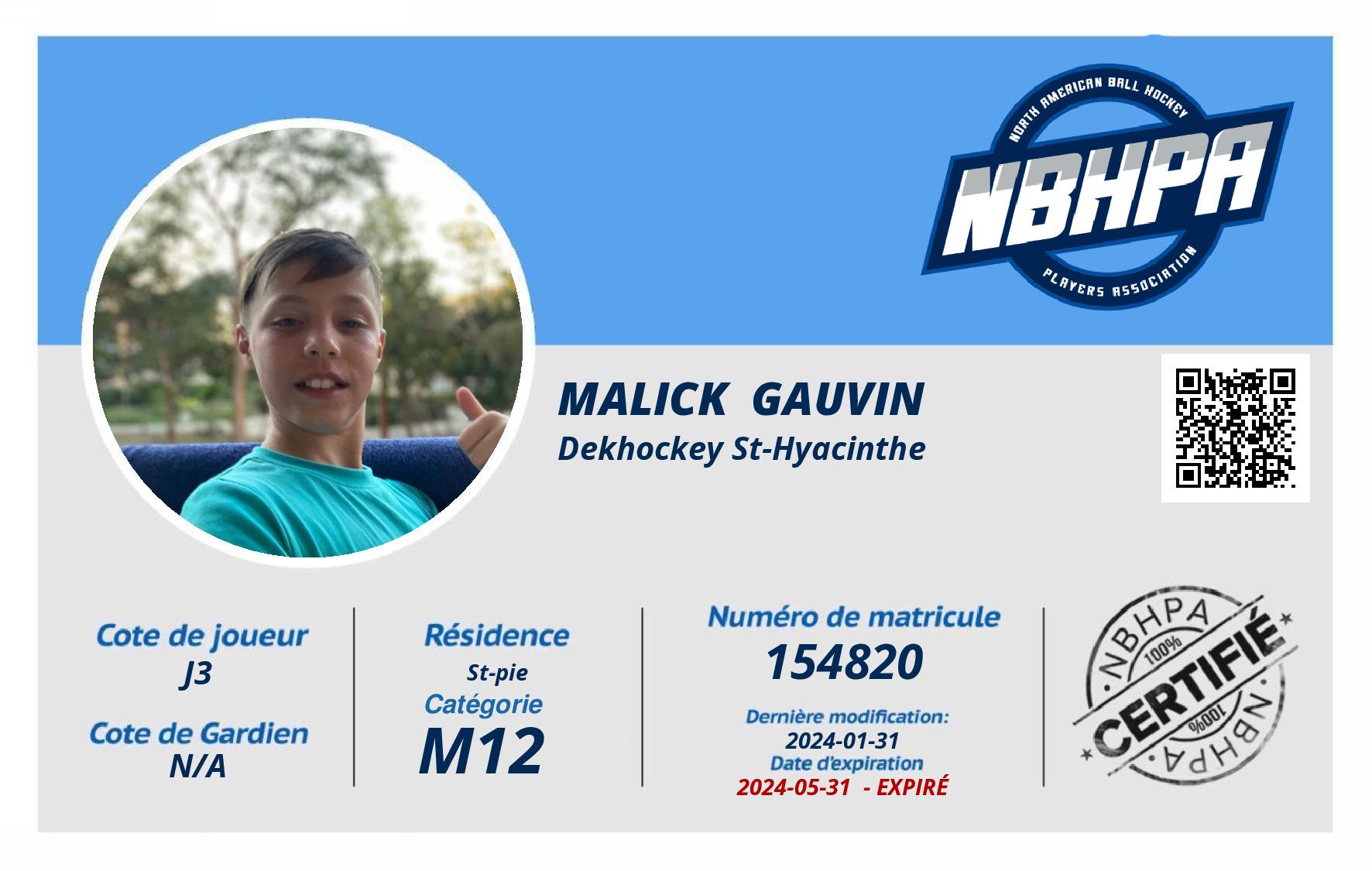 Malick  Gauvin 
